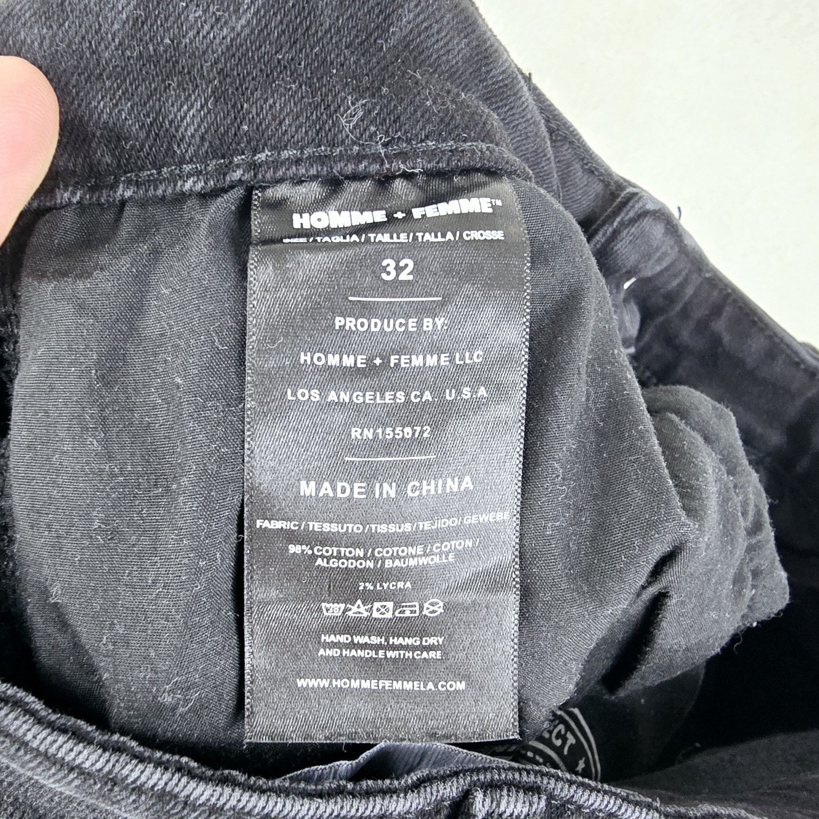 Homme + Femme La Homme Femme Jeans 32 Black Distressed 30x31 Streetwear Size US 30 / EU 46 - 7 Thumbnail