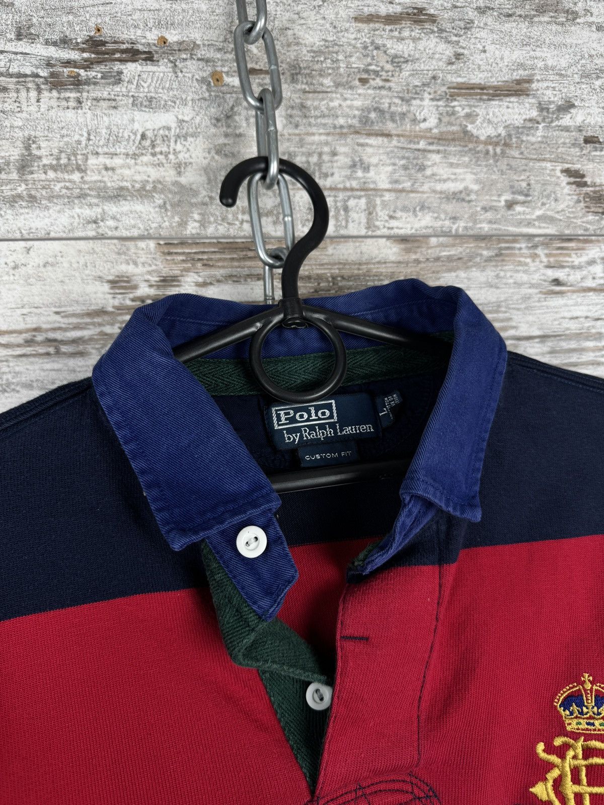 Polo Ralph Lauren Mens Vintage Polo Ralph Lauren rugby sweatshirt jacket rare Size US L / EU 52-54 / 3 - 6 Thumbnail