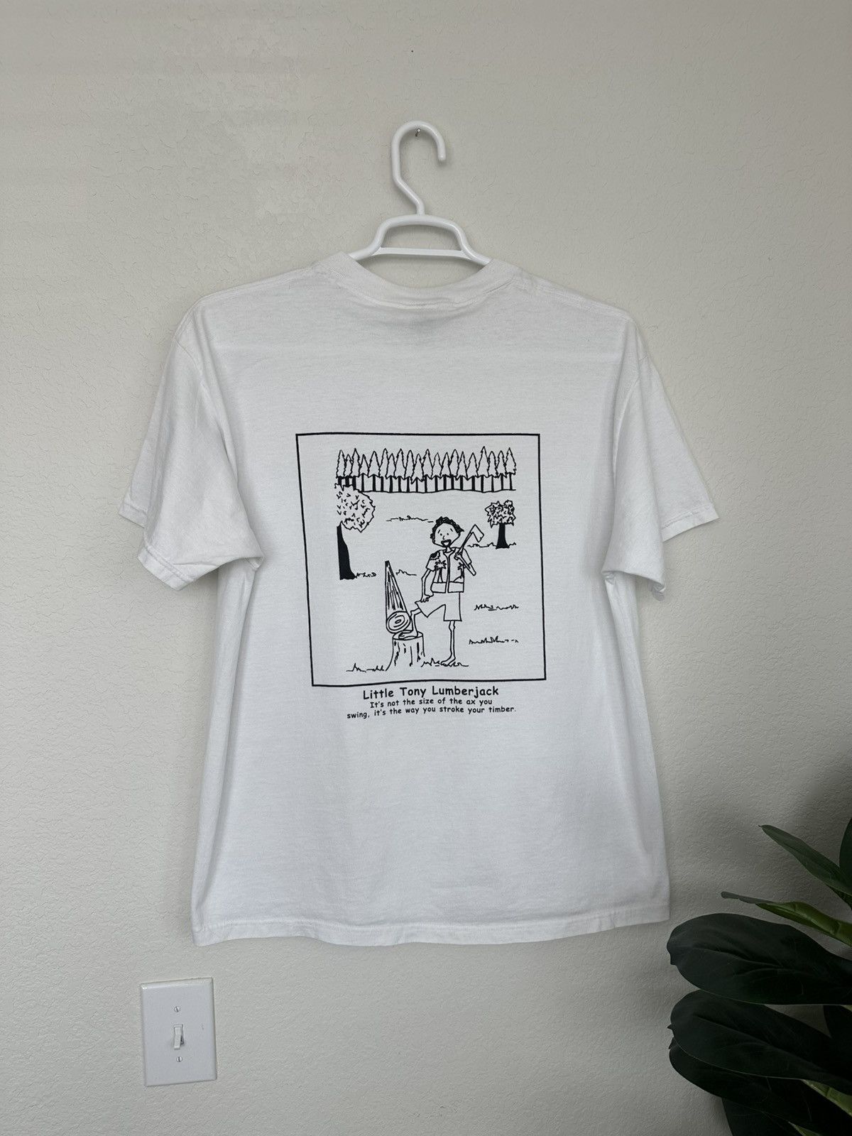 Vintage Vintage 90s Little Tony Lumberjack Humor T-shirt Rare Size US XL / EU 56 / 4 - 2 Thumbnail