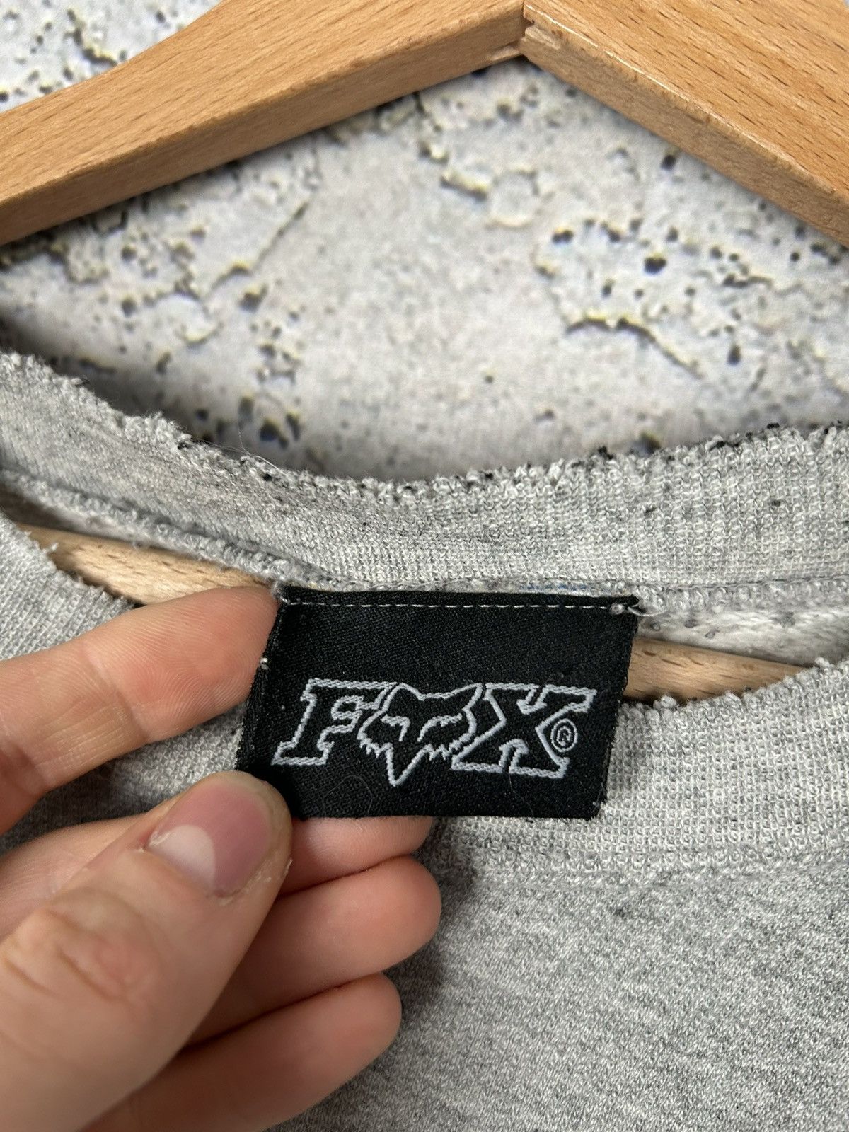 Fox Racing × Vintage Vintage Fox Racing 90s Thrashed Crewneck Boxy Rap Baggy Size US L / EU 52-54 / 3 - 4 Thumbnail