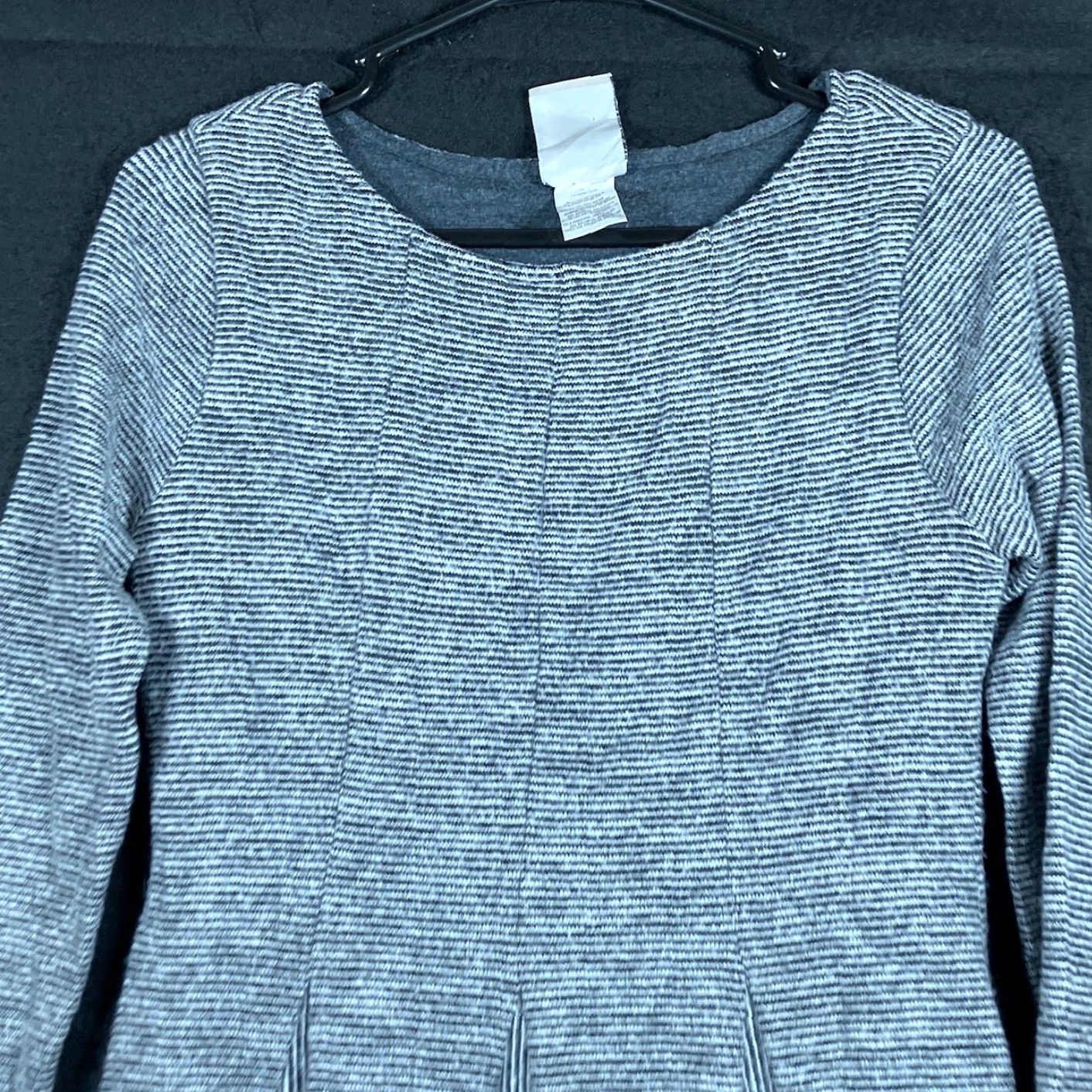 Anthropologie Dolan Anthropologie Womens Dress Gray Midi Pleated Lined Flare Marled Stretch PS Dress Size S / US 4 / IT 40 - 2 Thumbnail