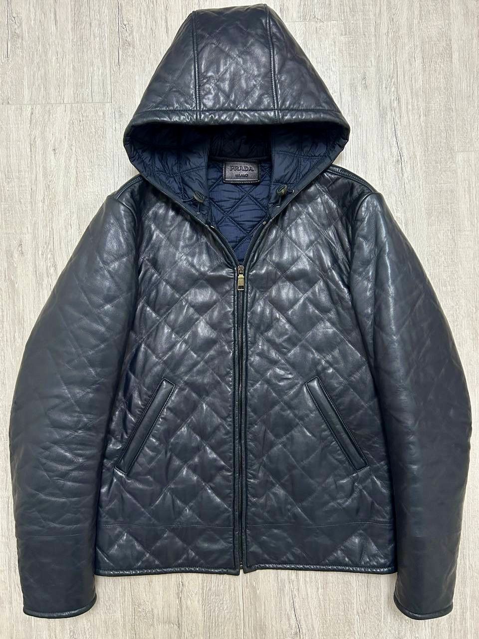 Prada Prada Mainline Luxurious Dark Ink Nappa Lamb Quilted Jacket Size US M / EU 48-50 / 2 - 5 Thumbnail