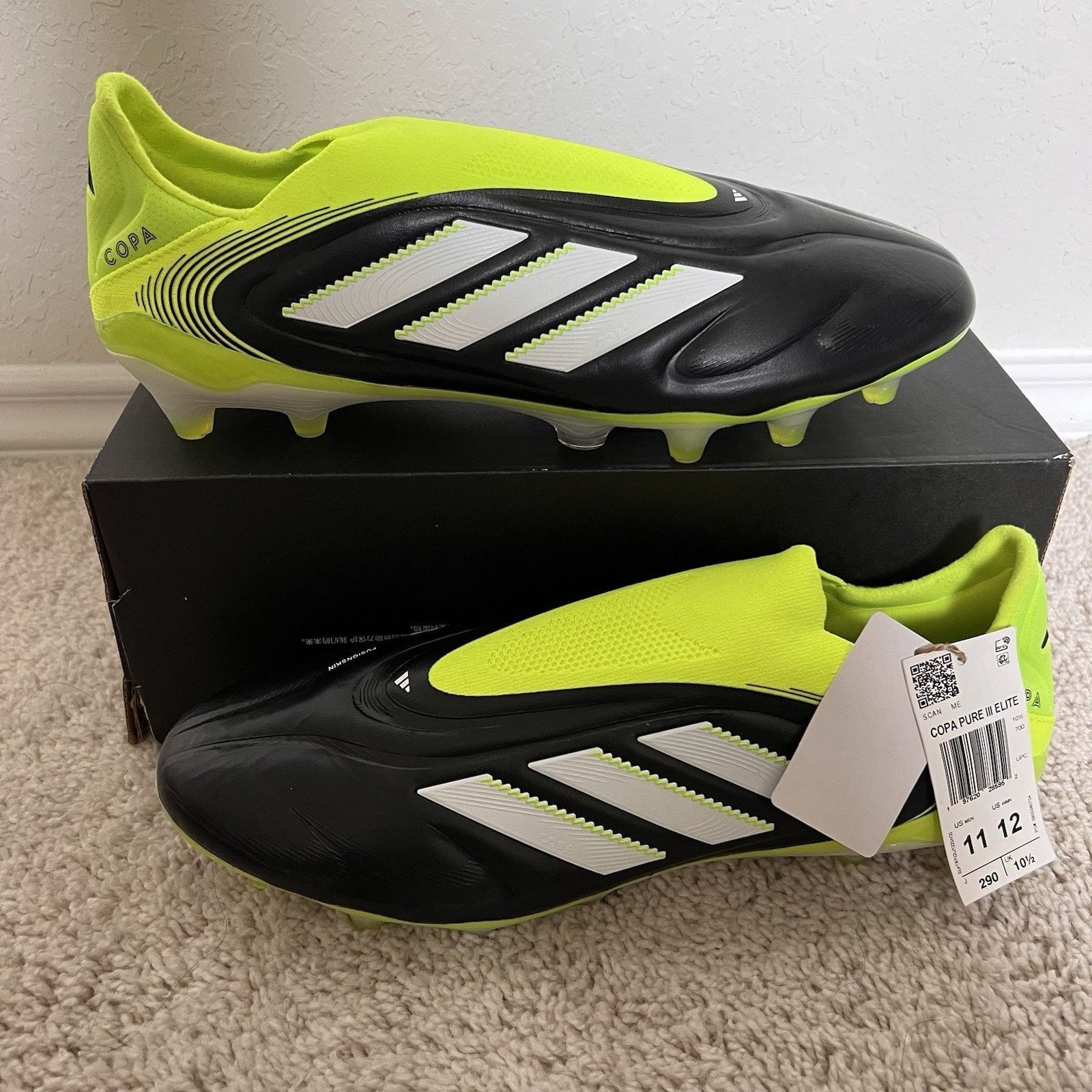 Adidas Adidas Copa Pure 3 Elite Laceless FG Cleats Size 11 New Size US 11 / EU 44 - 1 Thumbnail