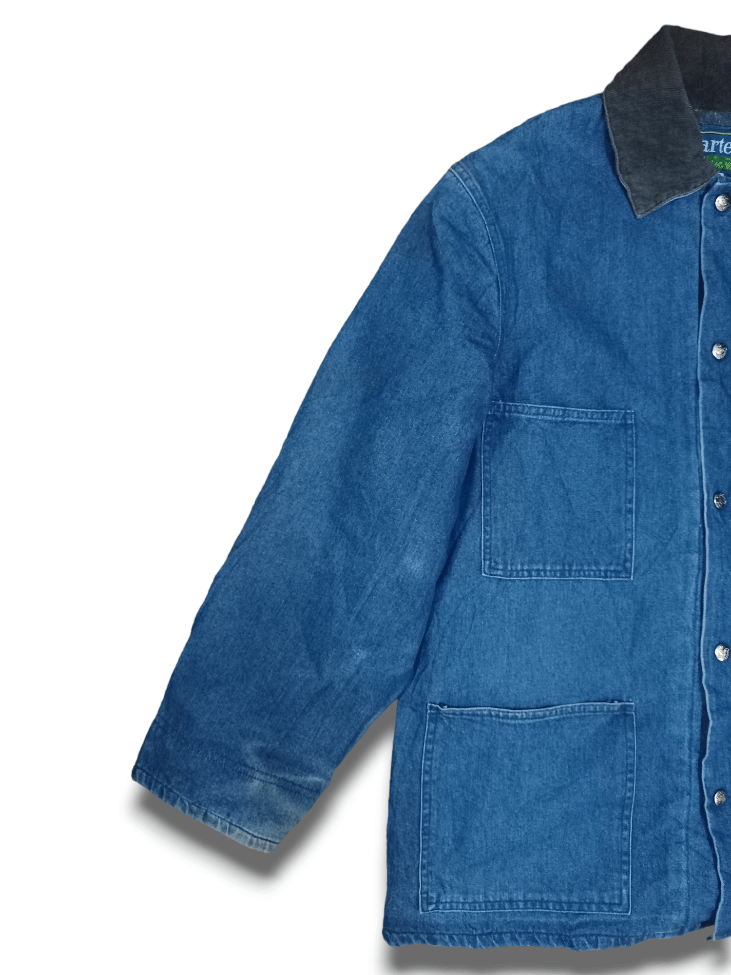 Designer Vintage 80s Carter's Blue Jeans Distressed Denim Jacket Size US L / EU 52-54 / 3 - 9 Thumbnail