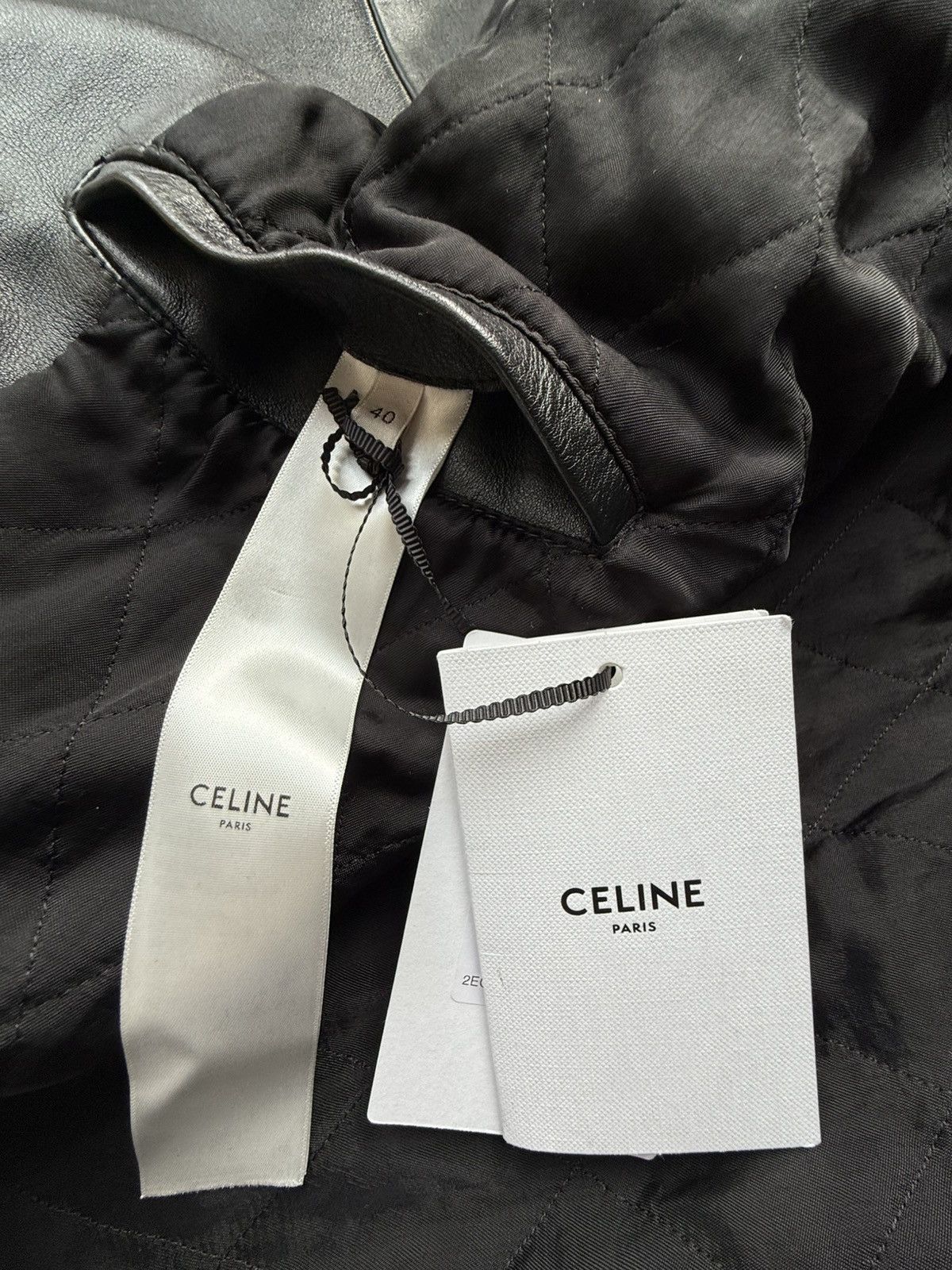 Celine $6.5k Celine Triomphe logo biker leather jacket Hedi Slimane Size US S / EU 44-46 / 1 - 23 Thumbnail