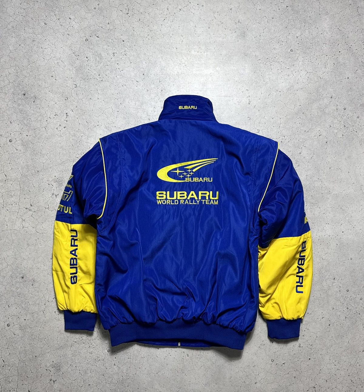 Vintage Subaru Pirelli Racing Bomber Jacket Blue Size US XL / EU 56 / 4 - 9 Thumbnail