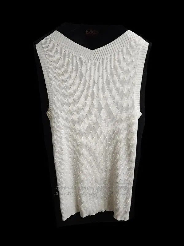 Chanel Chanel Summer Cream Cotton Sleeveless Top . Size S / US 4 / IT 40 - 3 Thumbnail