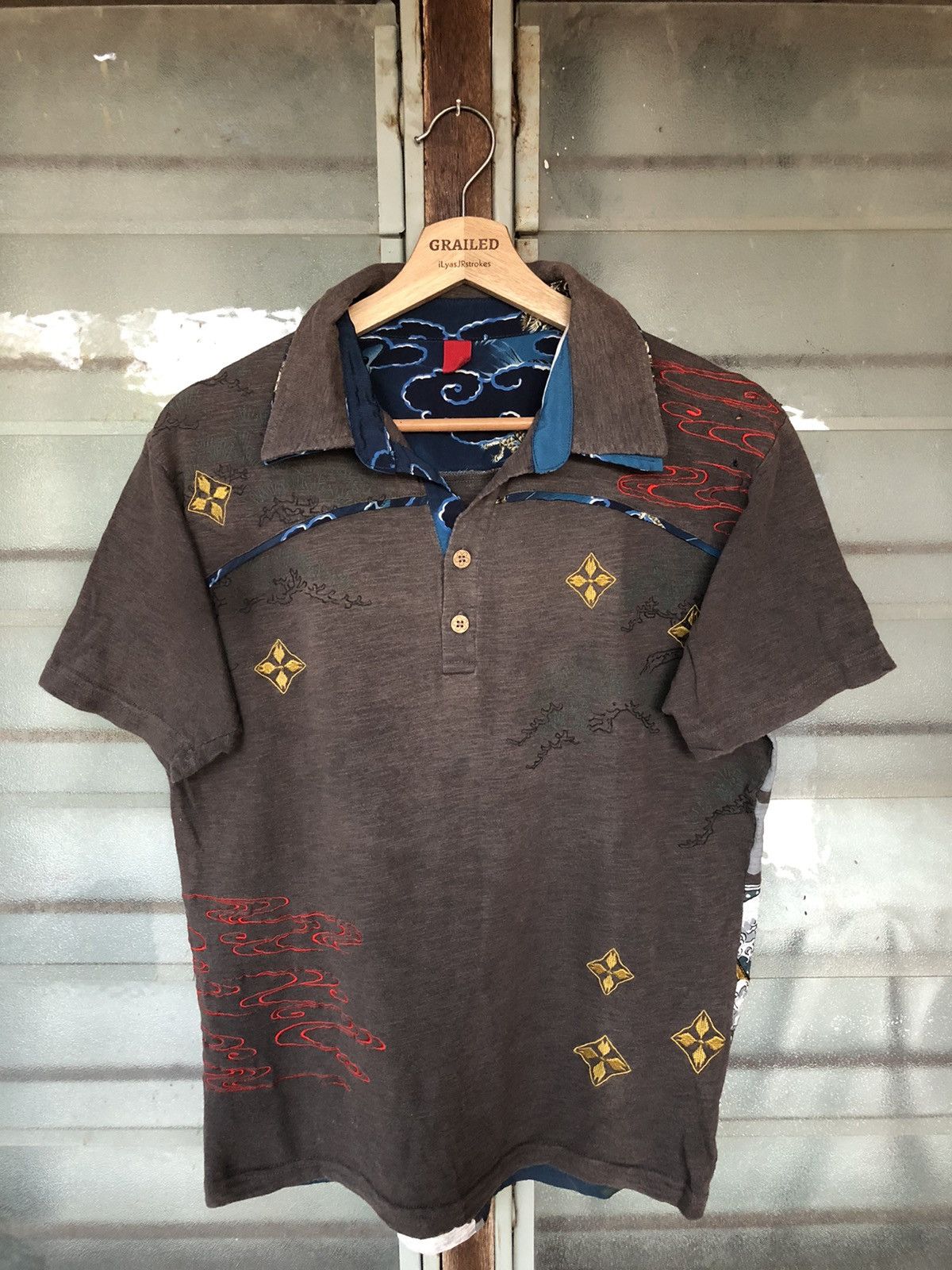 JNCO Vintage Japanese Sukajan Style Rare Collar Shirt Tee Size US M / EU 48-50 / 2 - 1 Thumbnail