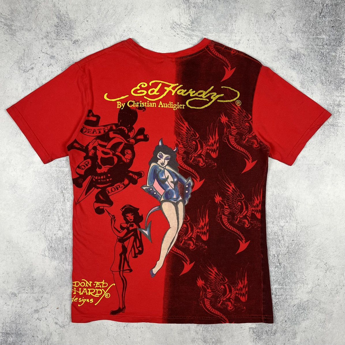 Ed Hardy Vintage Ed Hardy Demons y2k Tattoo tee 90’s Size L / US 10 / IT 46 - 2 Thumbnail
