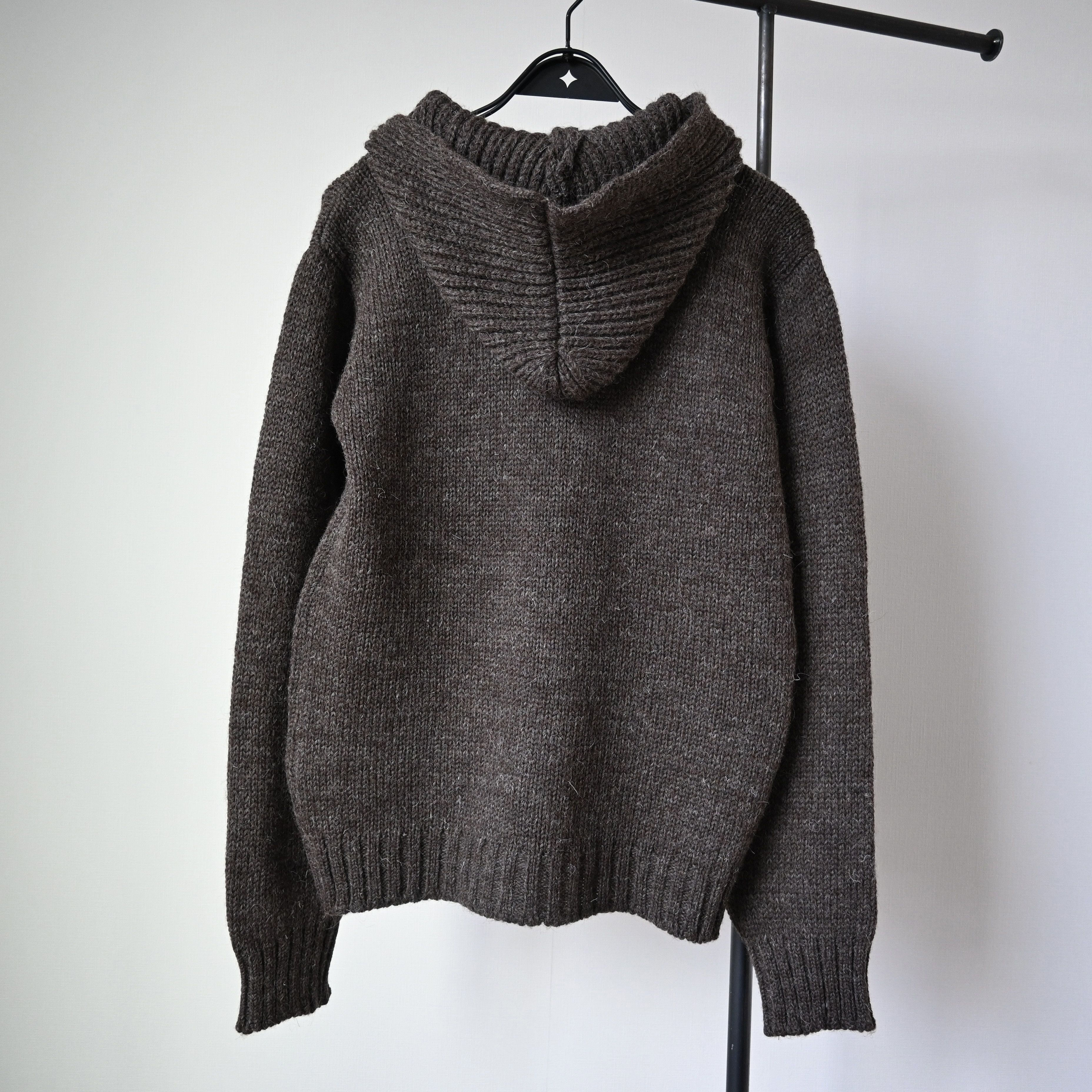 Vintage VTG 1990s Stuart Austin heavy wool knit hoodie, made in UK Size US M / EU 48-50 / 2 - 2 Thumbnail