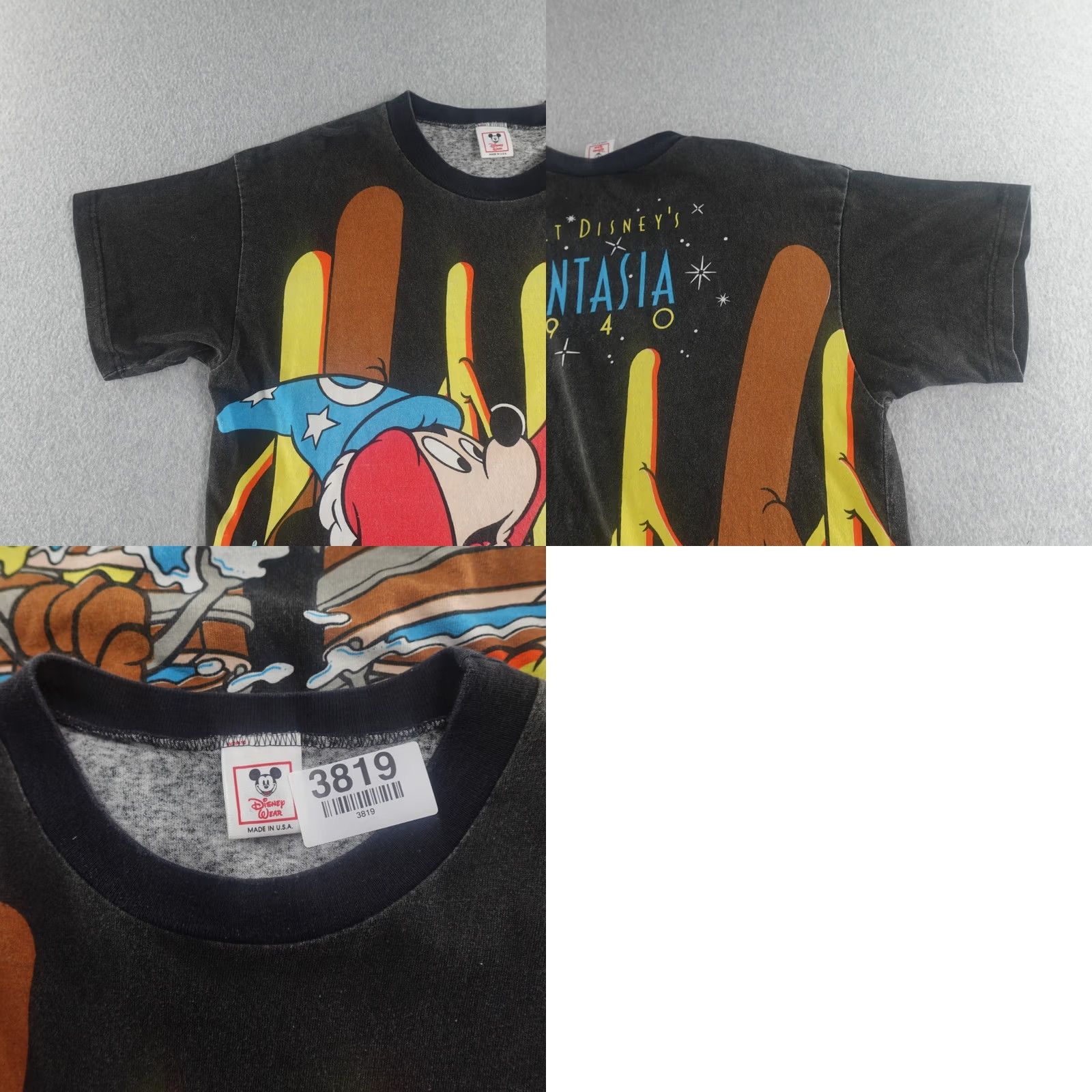 Disney Disney T-Shirt Men's XL L/XL (23X30) Fantasia Mickey All Over Print AOP Vintage Shirt Size US XL / EU 56 / 4 - 9 Thumbnail