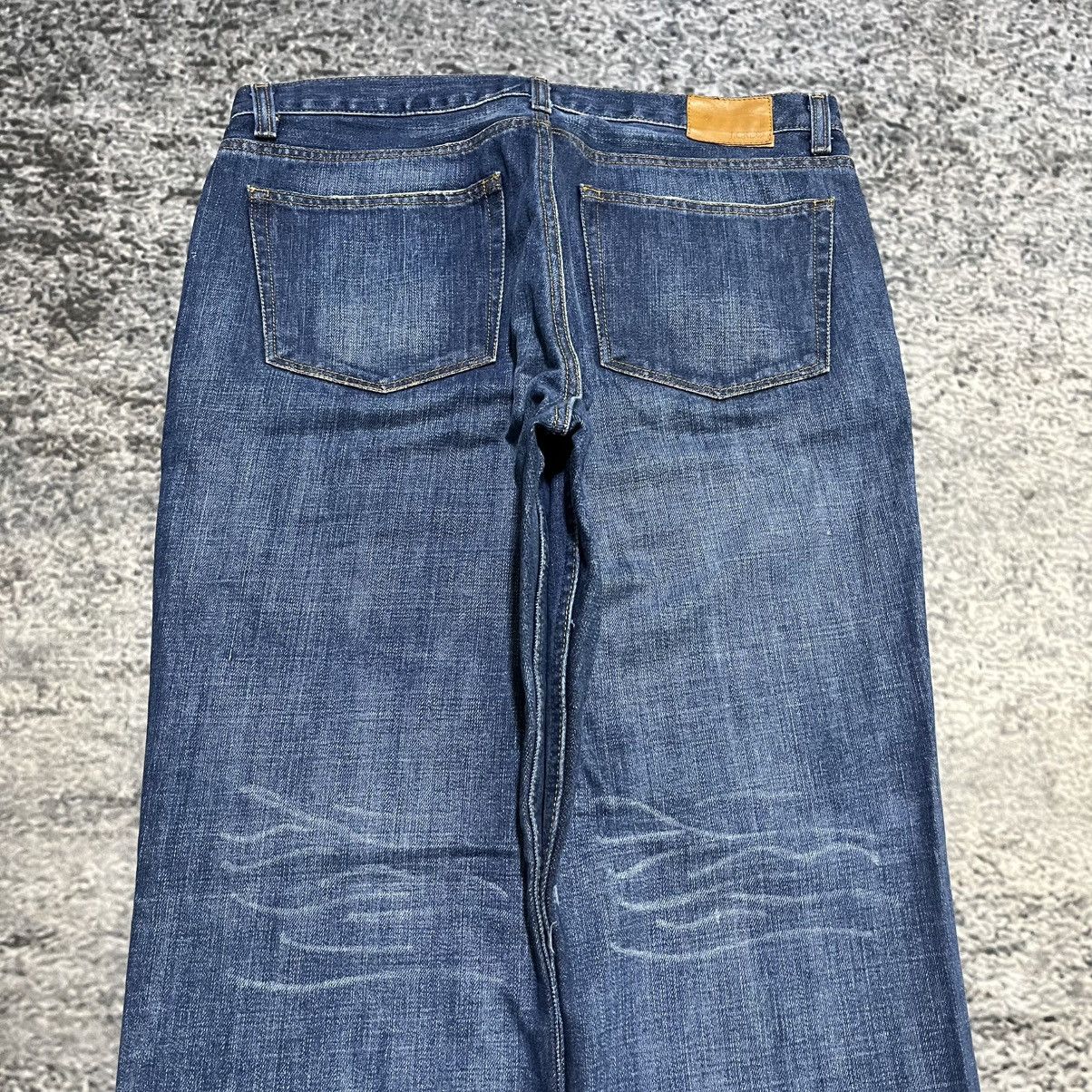 J.Crew VINTAGE J. CREW BLUE BOOTCUT FLARE WESTERN JEANS 35x32 Size US 35 - 3 Thumbnail