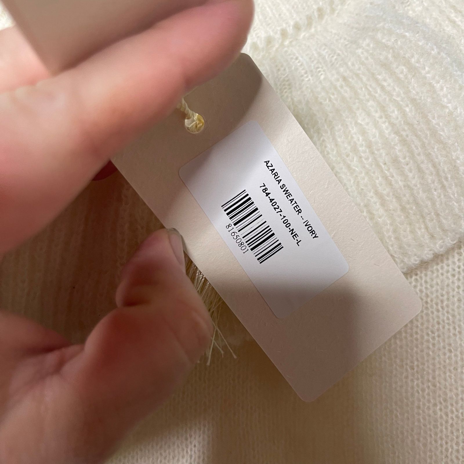 DOEN NWT Doen AZARIA Alpaca Wool Ruffle neck SWEATER in IVORY L Size L / US 10 / IT 46 - 8 Thumbnail