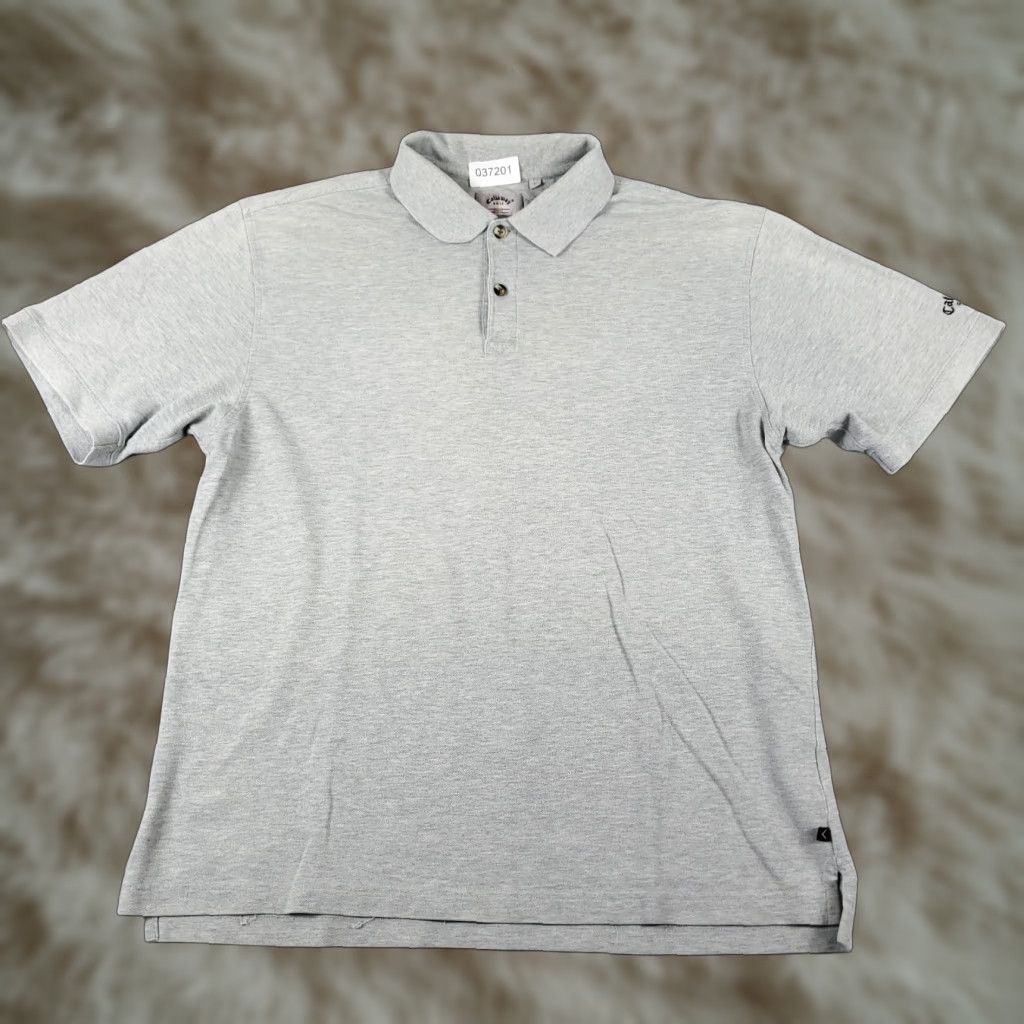 Callaway Callaway Polo Shirt Mens Large Gray Cotton Short Sleeve Regular Polo Shirt Mens L Gray Classic Brand Polo 90s? Size US L / EU 52-54 / 3 - 1 Thumbnail