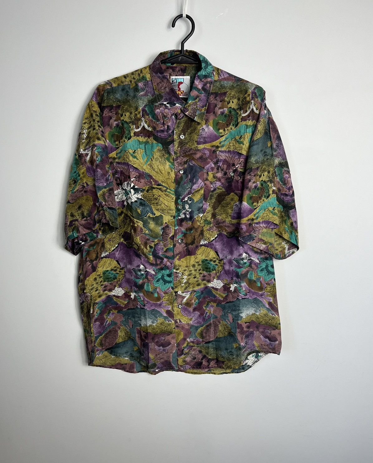 Vintage Special Shirt 100% SILK patterns gino nuovo vintage rare Size US XL / EU 56 / 4 - 1 Thumbnail
