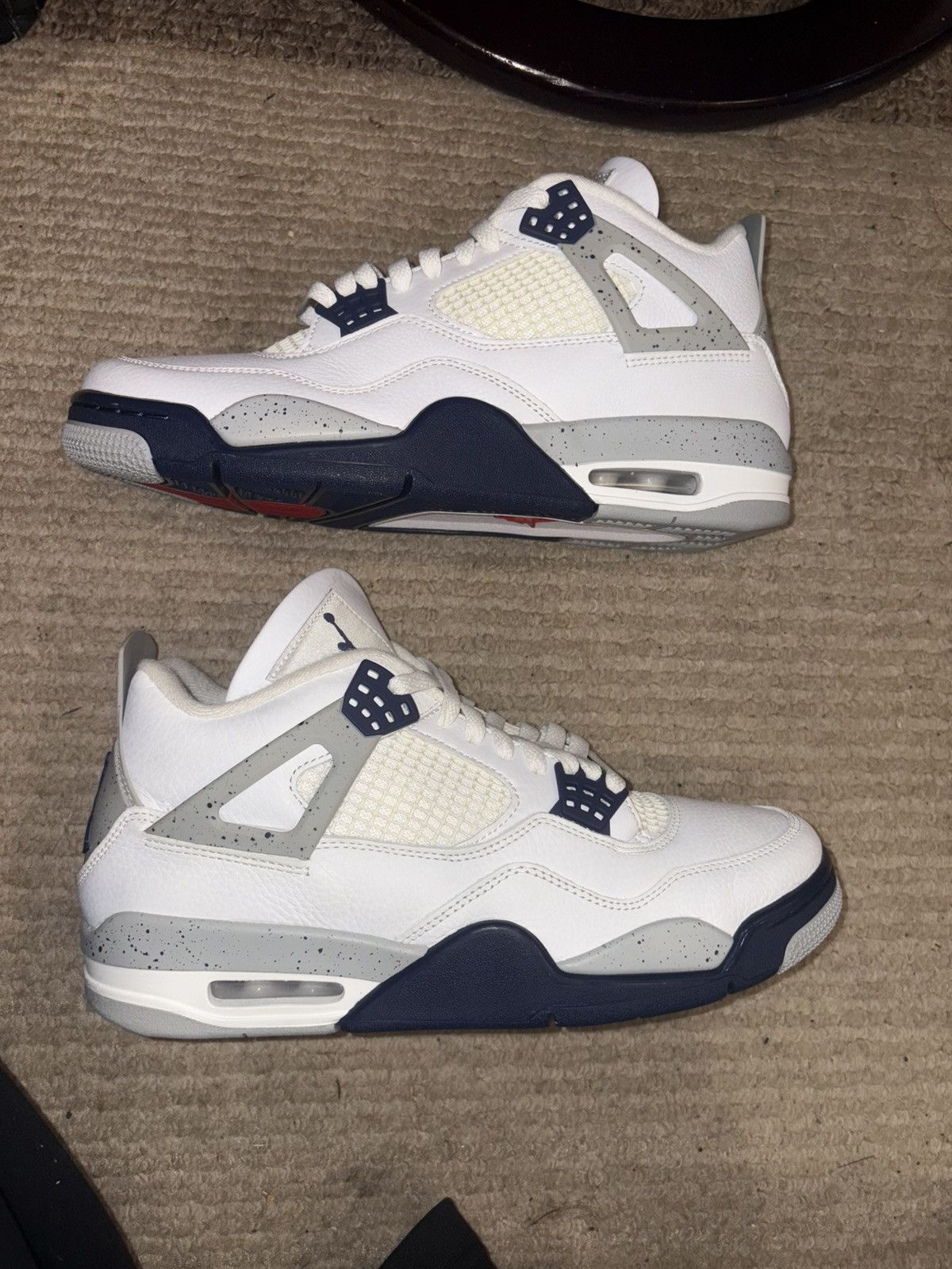 Nike Jordan retro 4 midnight navy Size US 9.5 / EU 42-43 - 3 Thumbnail