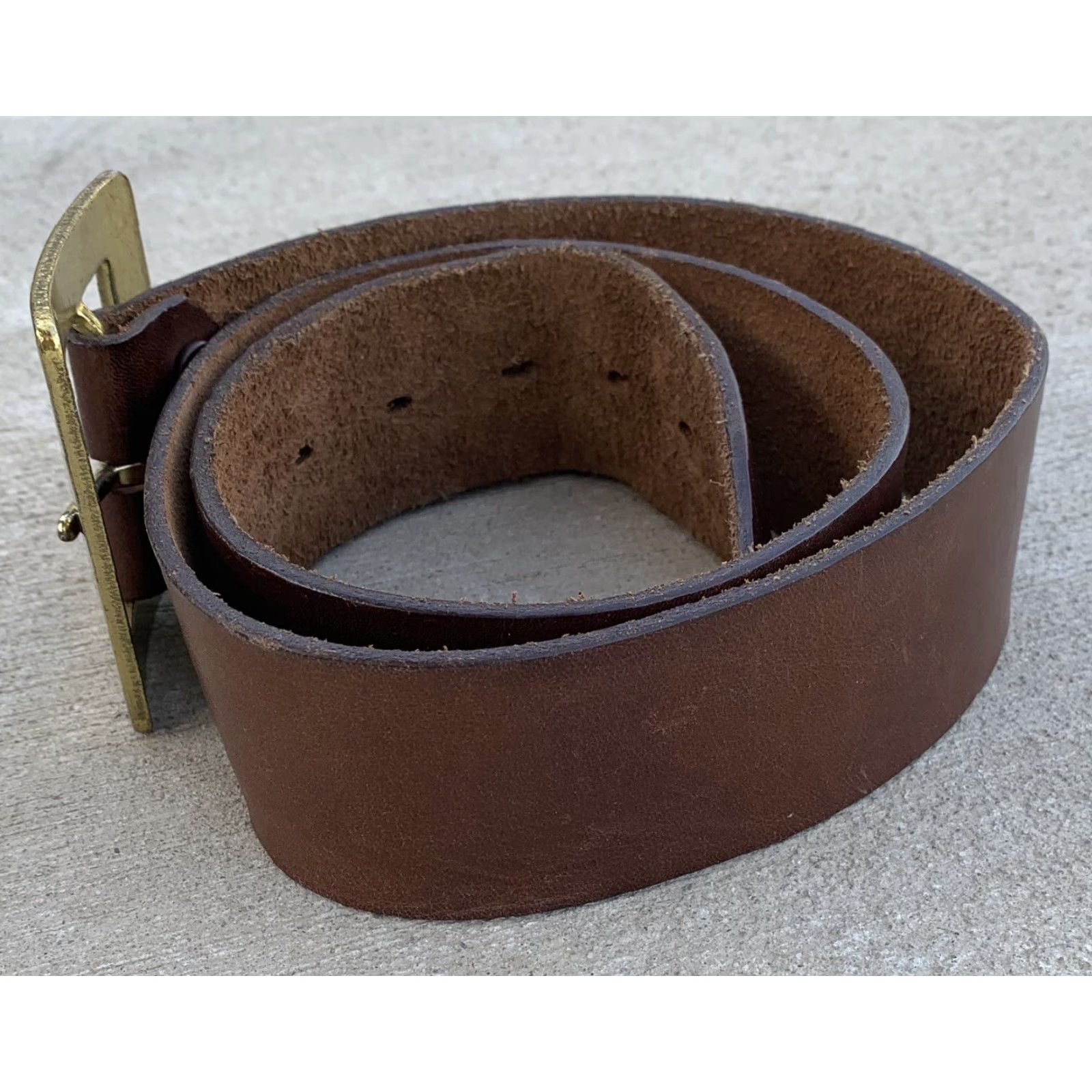 Vintage VINTAGE bench made Harness Cowhide Leather Belt Removable Buckle 35 or 36 Brown Adult Unisex Shirt/Hoodie/Belt? Size ONE SIZE - 5 Thumbnail