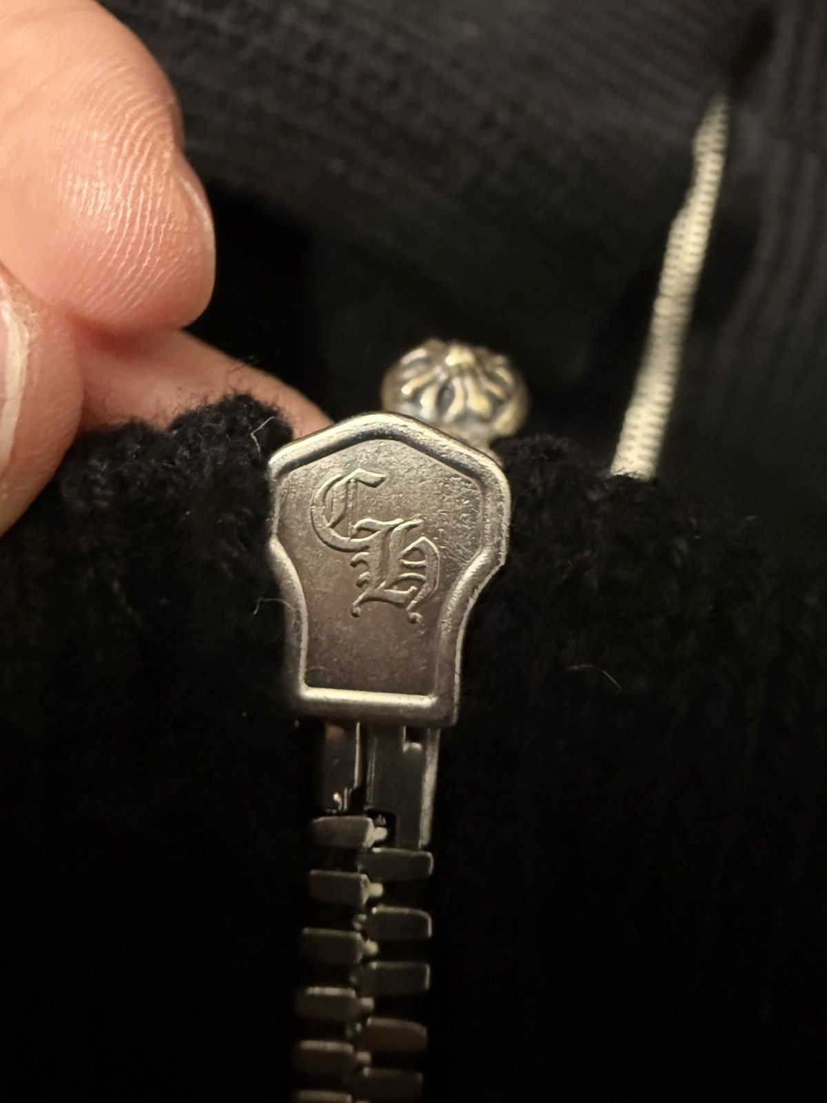 Chrome Hearts 🔥Chrome Hearts Black Cashmere Zip Up Sweater🔥 Size US XXL / EU 58 / 5 - 10 Thumbnail