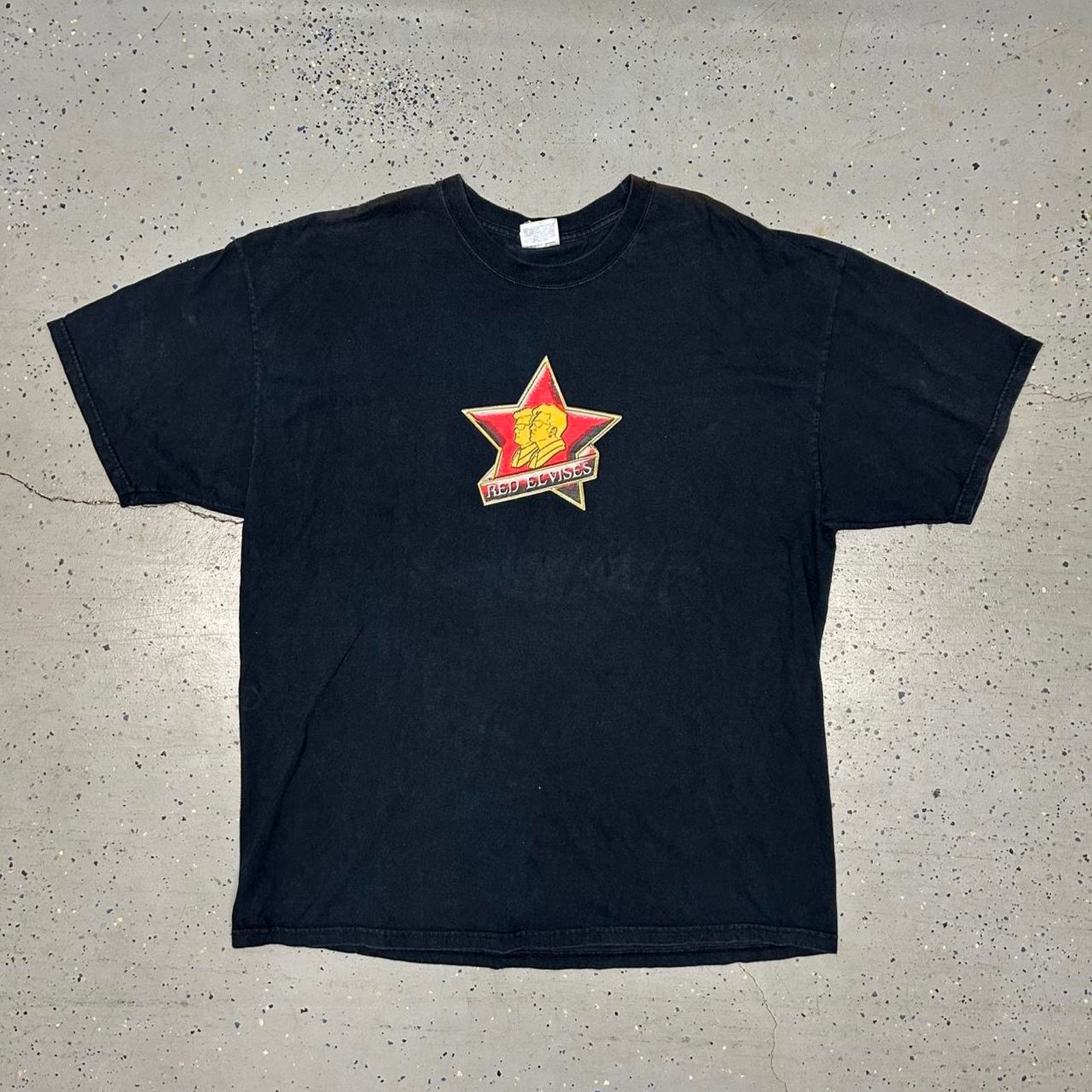 Hanes Black Y2K Red Elvis streetwear tee Size US XXL / EU 58 / 5 - 1 Thumbnail