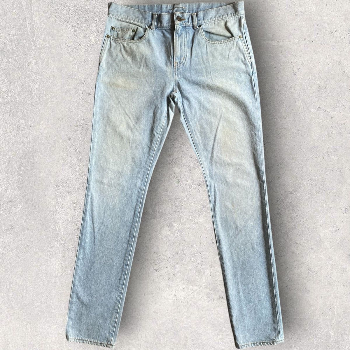 Saint Laurent Paris SLP 2017 Light Blue Wash Jeans Size US 32 / EU 48 - 2 Thumbnail
