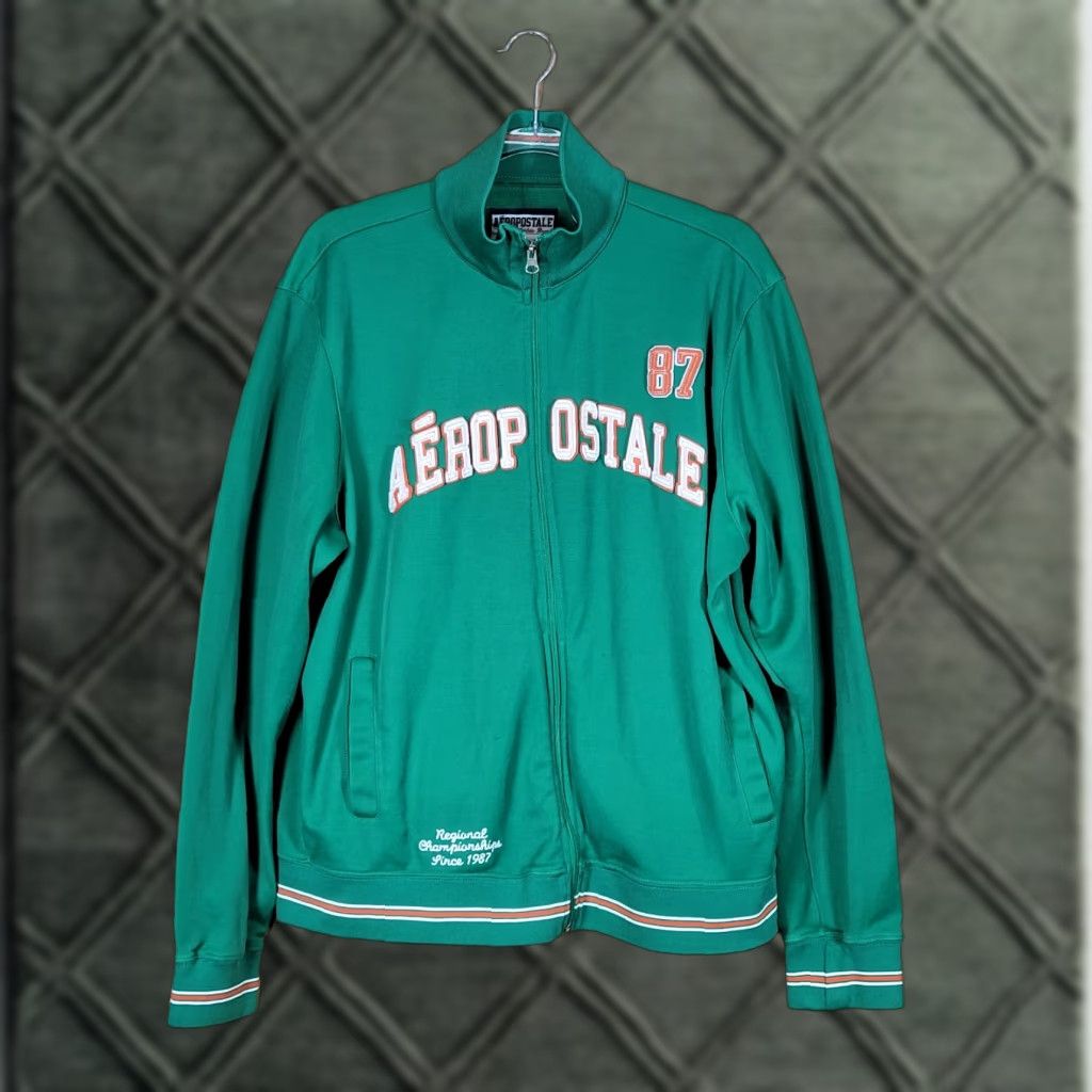 Vintage VINTAGE Aéropostale Track Jacket Mens XL Full Zip Green Size US XL / EU 56 / 4 - 1 Thumbnail