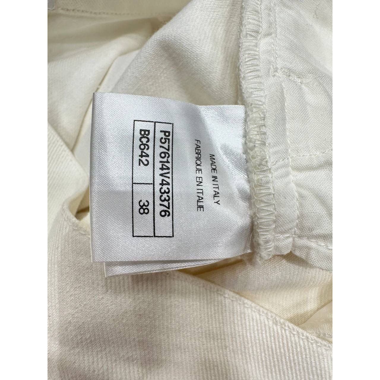 Chanel Elegant Chanel White Cotton Globalization Pants - Size 38 Size 27" / US 4 / IT 40 - 6 Thumbnail