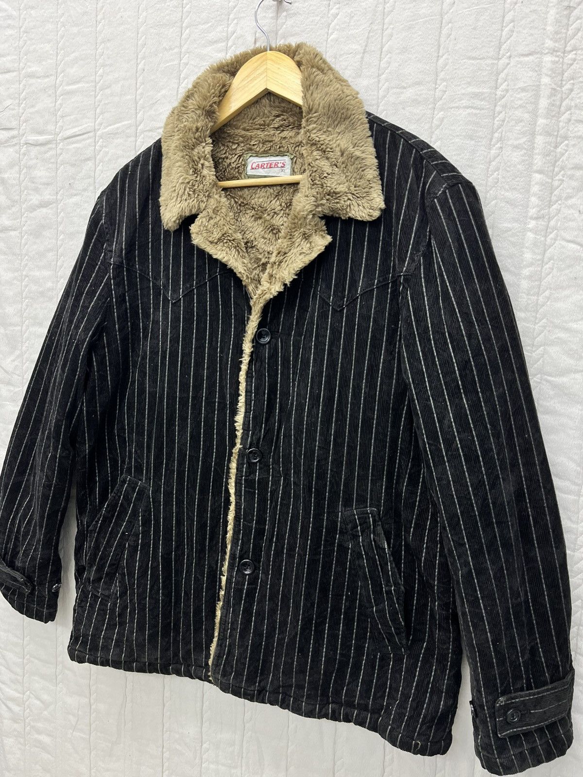 Vintage STEALS💥CARTER'S SHEARLING JACKET Size US XL / EU 56 / 4 - 4 Thumbnail
