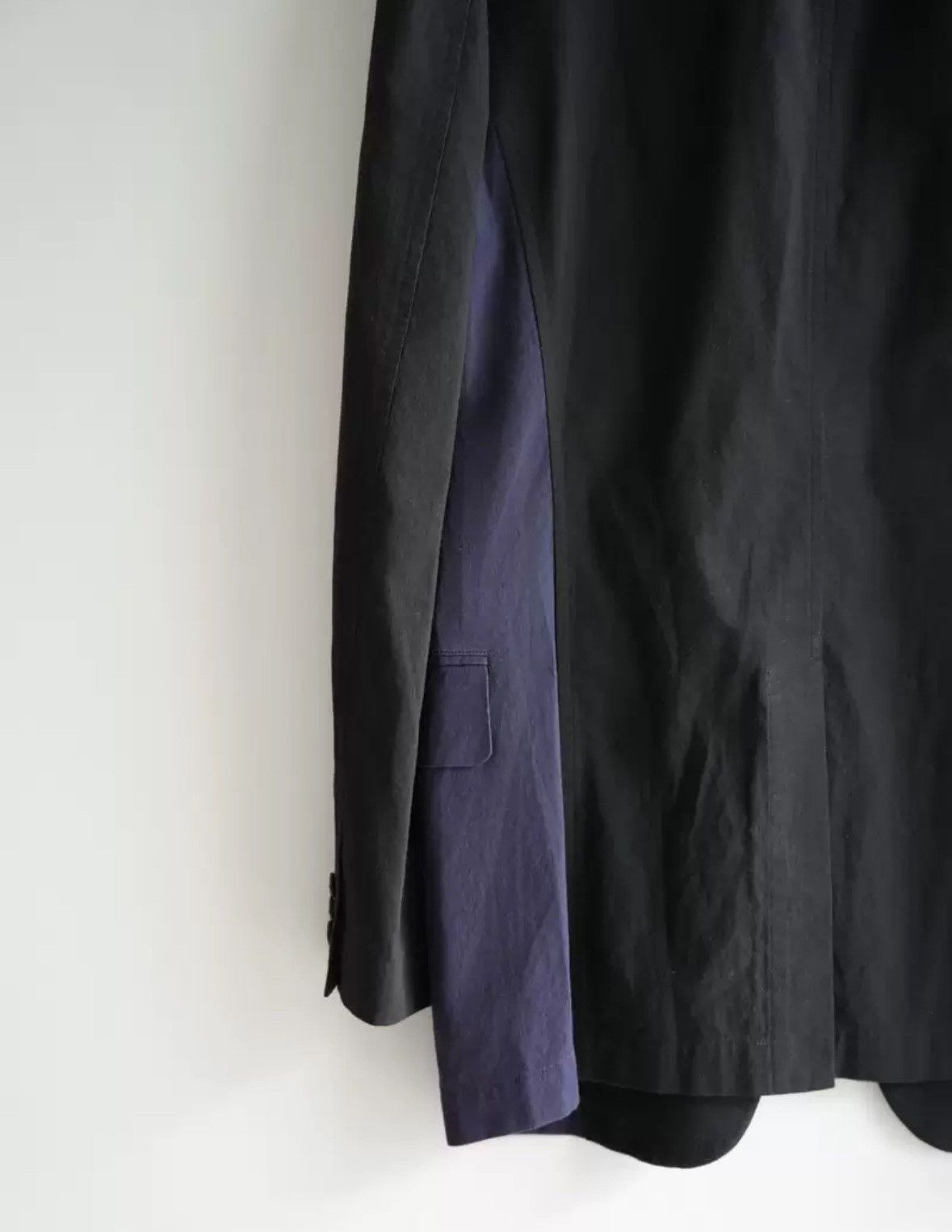 Yohji Yamamoto Yohji Yamamoto 11ss Black Blue Spliced Hairy Double Suit Size US L / EU 52-54 / 3 - 5 Thumbnail