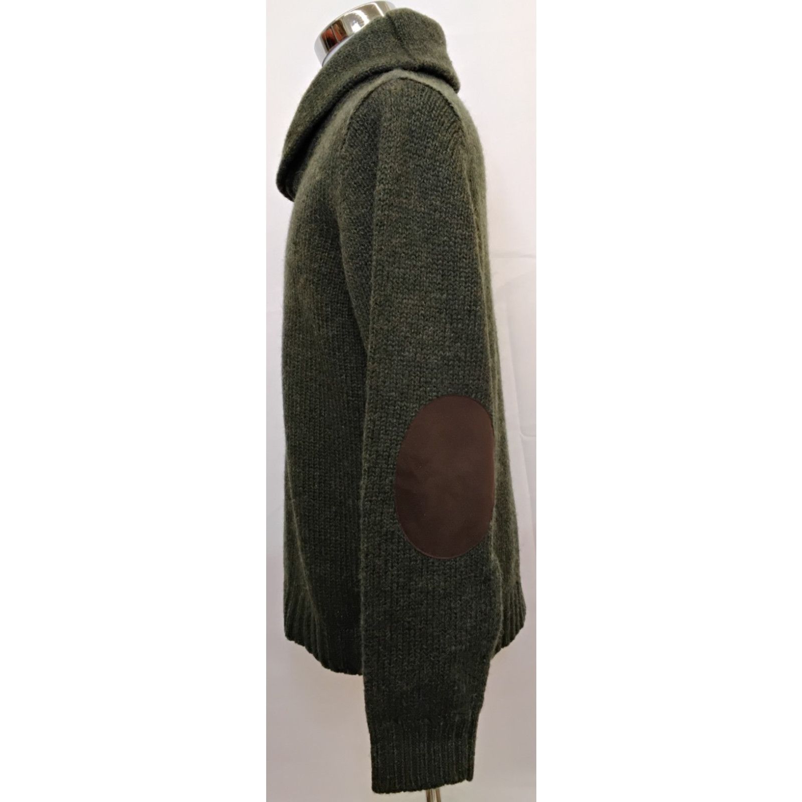 L.L. Bean L.L. Bean Shetland Wool Sweater Men's L Green Elbow Patches Size US L / EU 52-54 / 3 - 4 Thumbnail