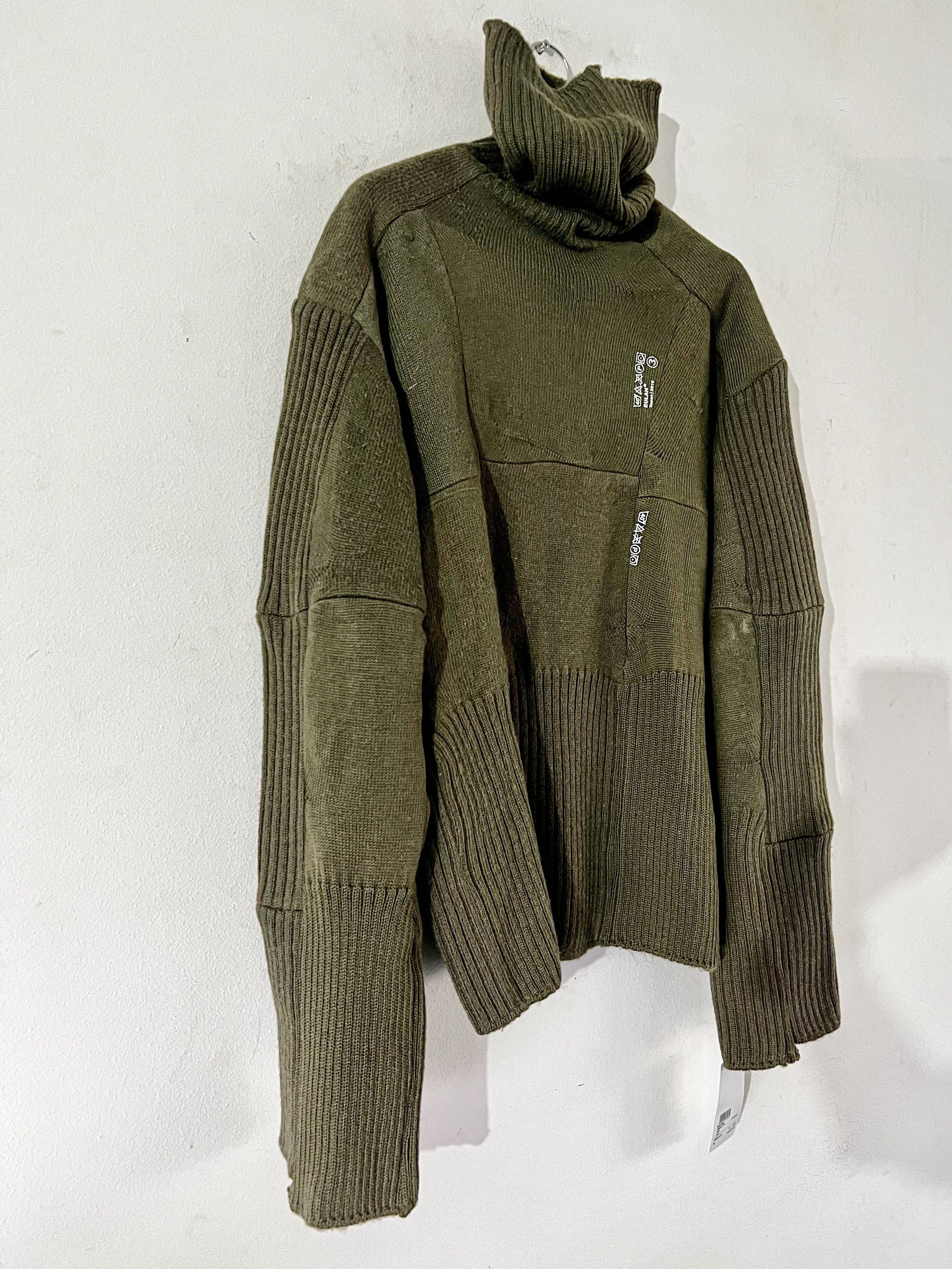 Balenciaga Upcycled Socks Wool-Blend Turtleneck Sweater Size US M / EU 48-50 / 2 - 3 Thumbnail