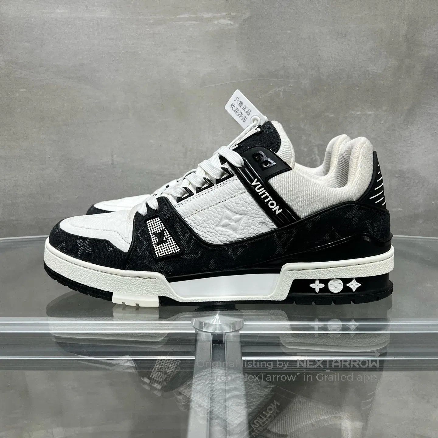 Louis Vuitton Louis Vuitton Trainer Black and White Jeans shoes Size US 7.5 / EU 40-41 - 3 Thumbnail
