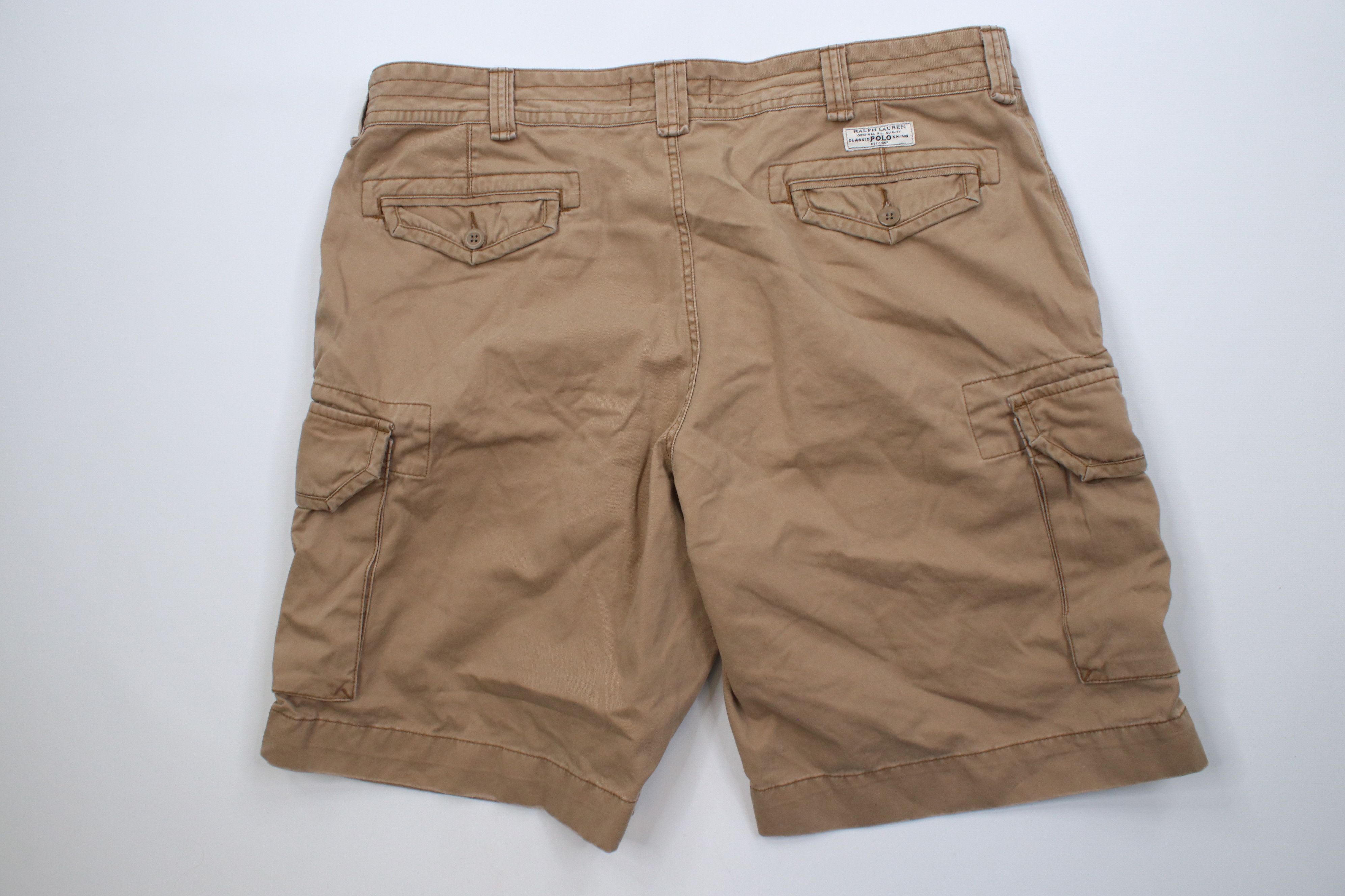 Polo Ralph Lauren Vintage 90s Ralph Lauren Surplus Cargo Shorts Brown Size US 42 / EU 58 - 9 Thumbnail