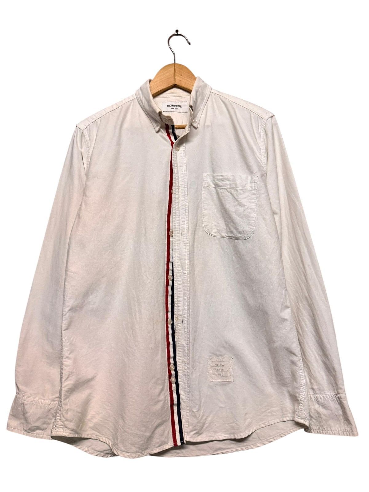 Thom Browne Thom Browne A Pink Striped Shirt Over The Chest Size US M / EU 48-50 / 2 - 3 Thumbnail