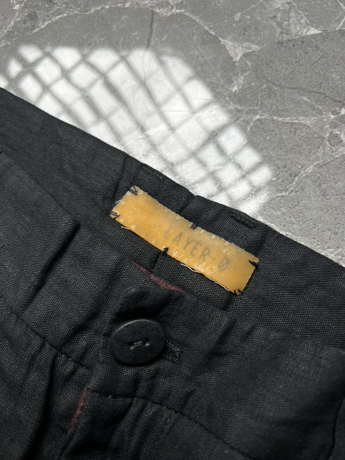 Layer-0 Layer-0 Five Pocket Black Linen Trousers Pants Size US 32 / EU 48 - 5 Thumbnail