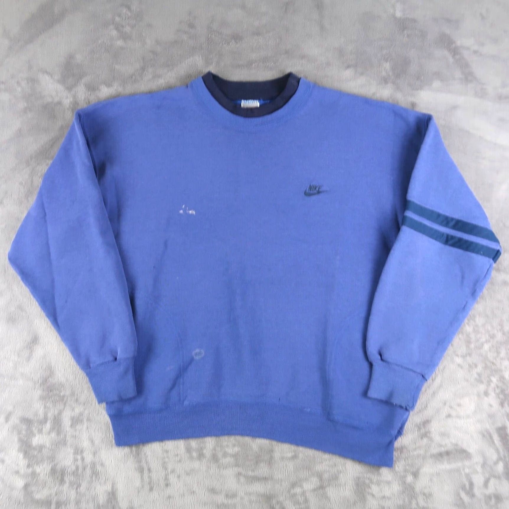 Nike VINTAGE Nike Sweatshirt Crewneck XL Blue 90s USA College City Logo Embroidered Swoosh Men Size US XL / EU 56 / 4 - 2 Thumbnail