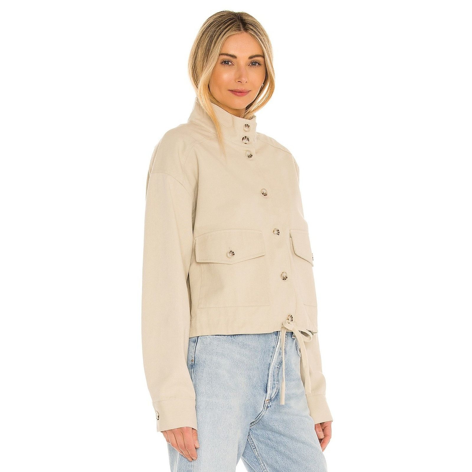 Other Lovers + Friends Toronto Cotton Denim Button Khaki Jacket S Size S / US 4 / IT 40 - 3 Thumbnail