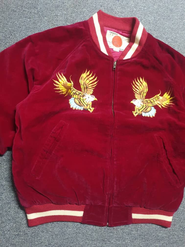 Japanese Brand 💥Vintage Eagle yokosuka acantara sukajan souvenir jacket Size US M / EU 48-50 / 2 - 10 Thumbnail