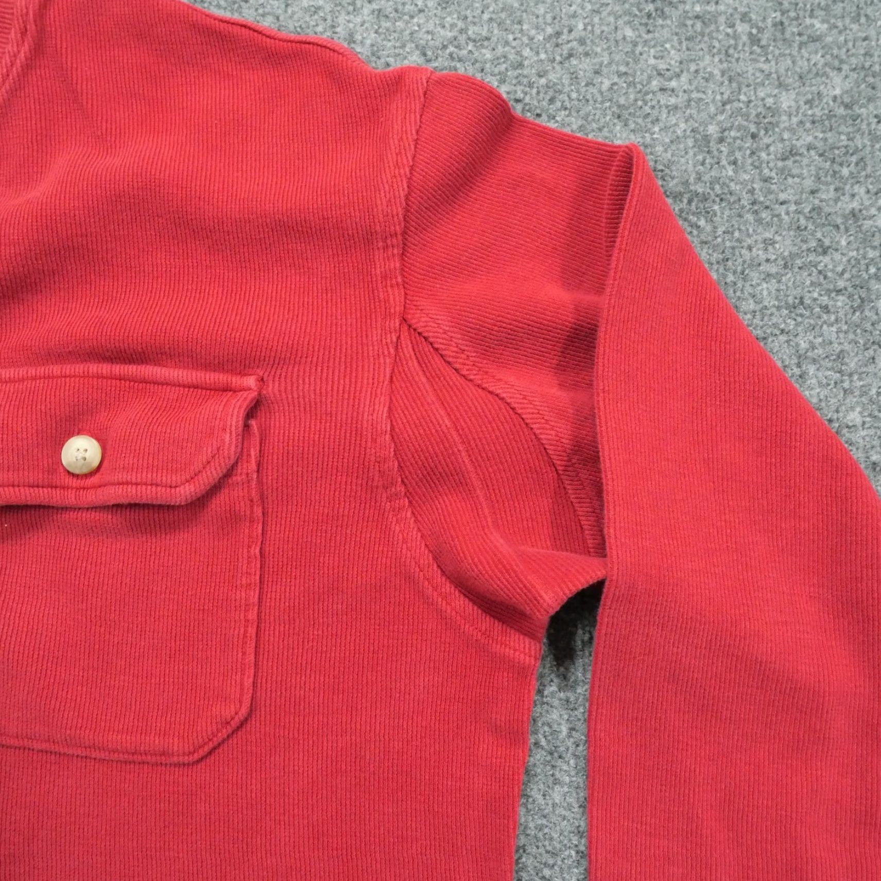 CO Duluth Shirts Mens Medium Red Henley Ribbed Pocket 90s Vintage Shirt Mens Size US M / EU 48-50 / 2 - 7 Thumbnail