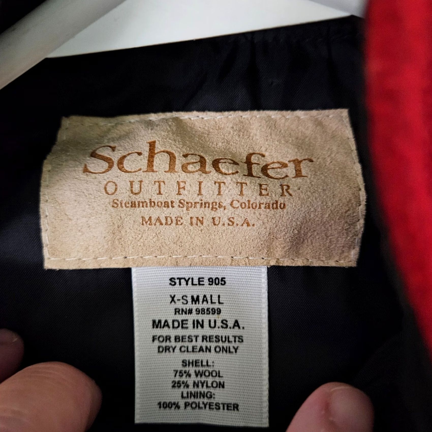Vintage VINTAGE Schaefer Outfitter Women's Vest Zip Up Red XS Wool/Nylon Tweed Lined Polyester USA Flaws Size XS / US 0-2 / IT 36-38 - 3 Thumbnail