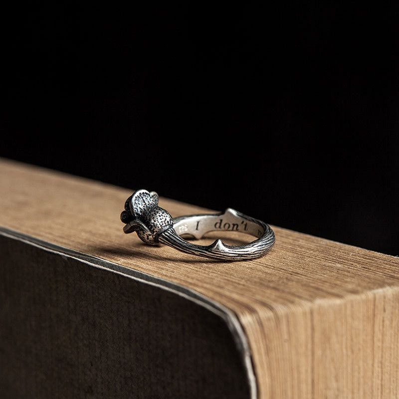 Jewelry Flowers Vibe Jewelry Rings Open Size Chrome Ring (Size 7-13) Size ONE SIZE - 2 Thumbnail