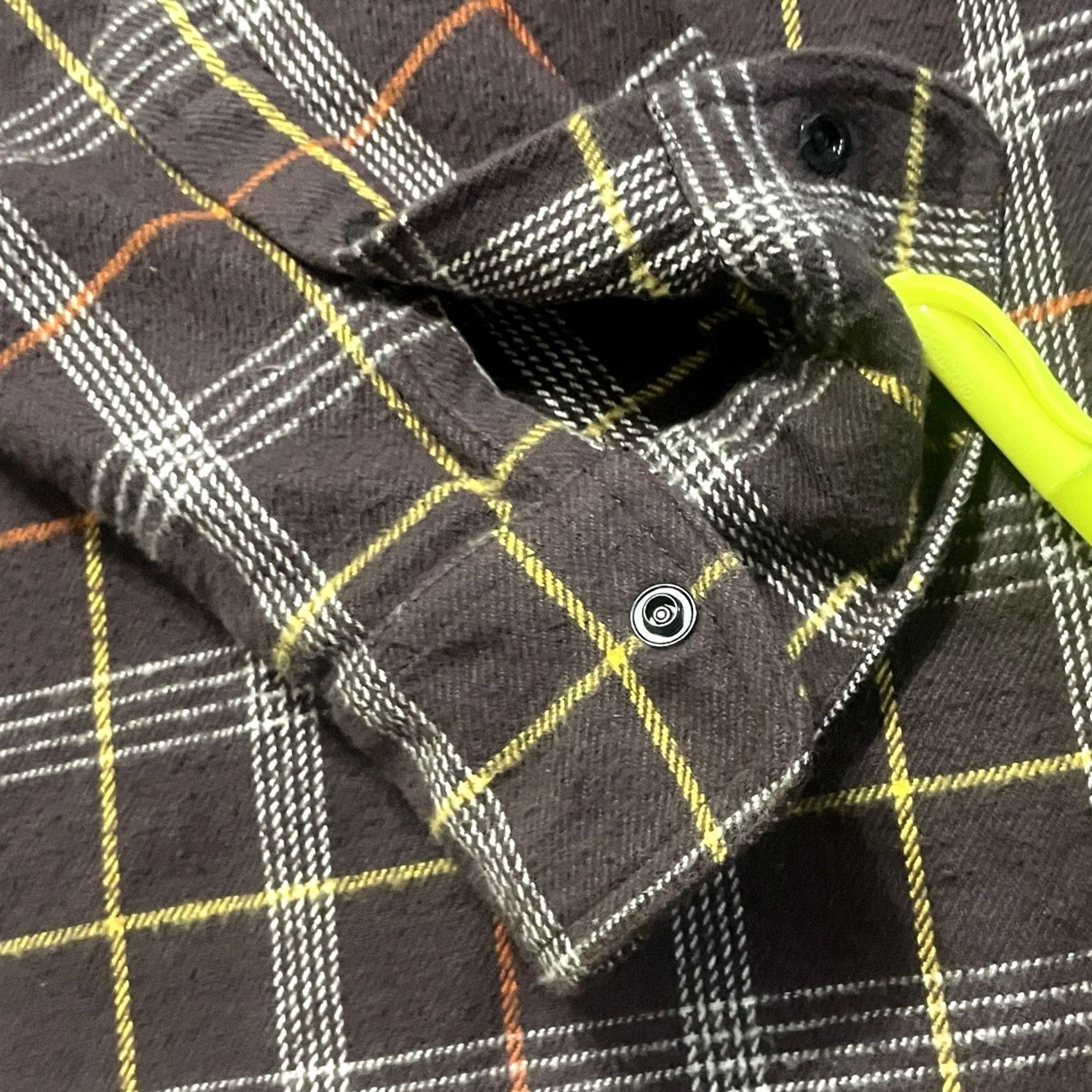 18 East Jacket Mens 1XL Purple Plaid Shacket 1/4 Zip Knit Cotton Shirt Mfg Nwot, Men's — image 3 of 6
