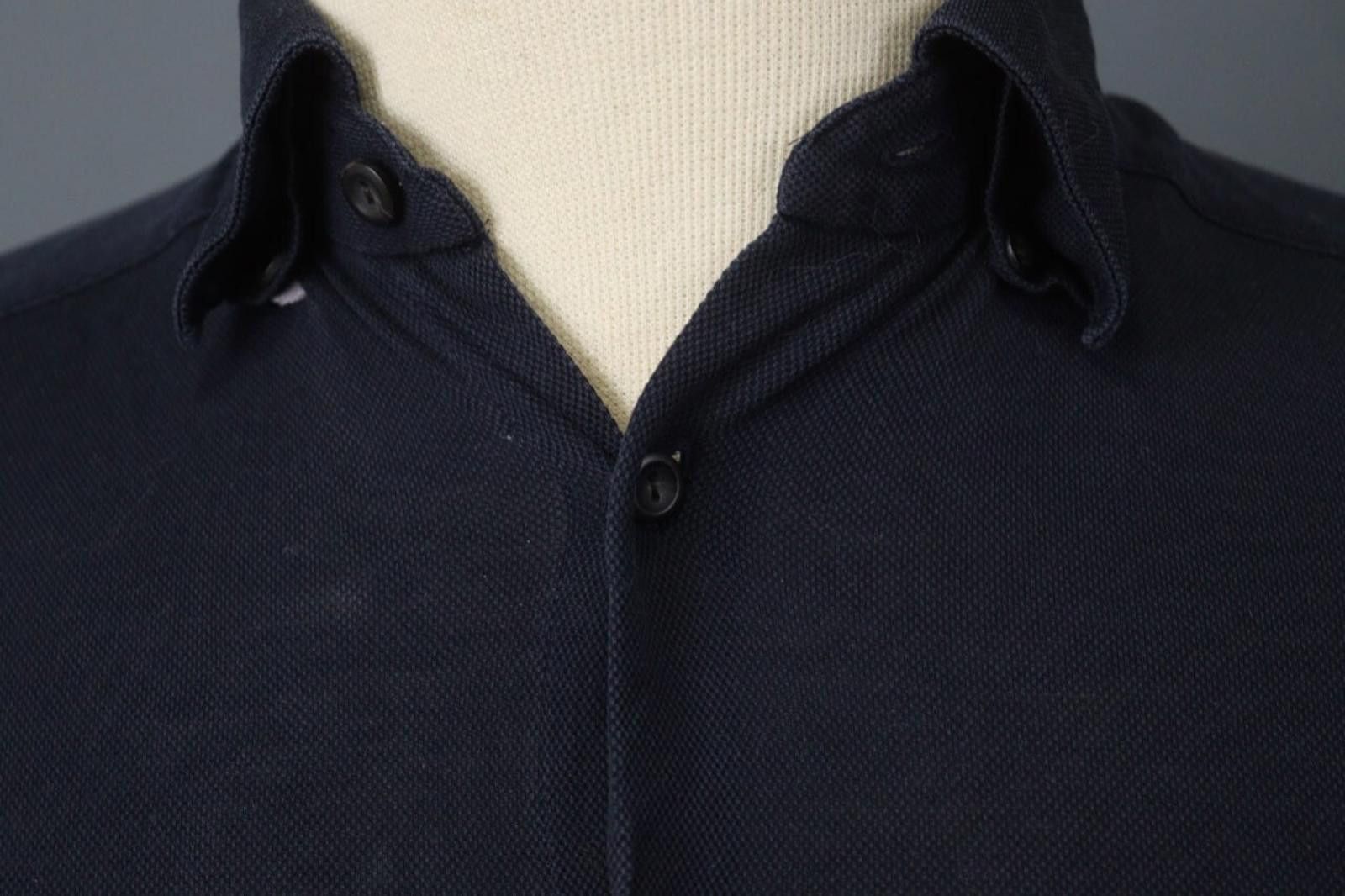 Eton Eton Navy 100% Cotton Slim Fit Button Down Shirt Size XS Size US XS / EU 42 / 0 - 5 Thumbnail