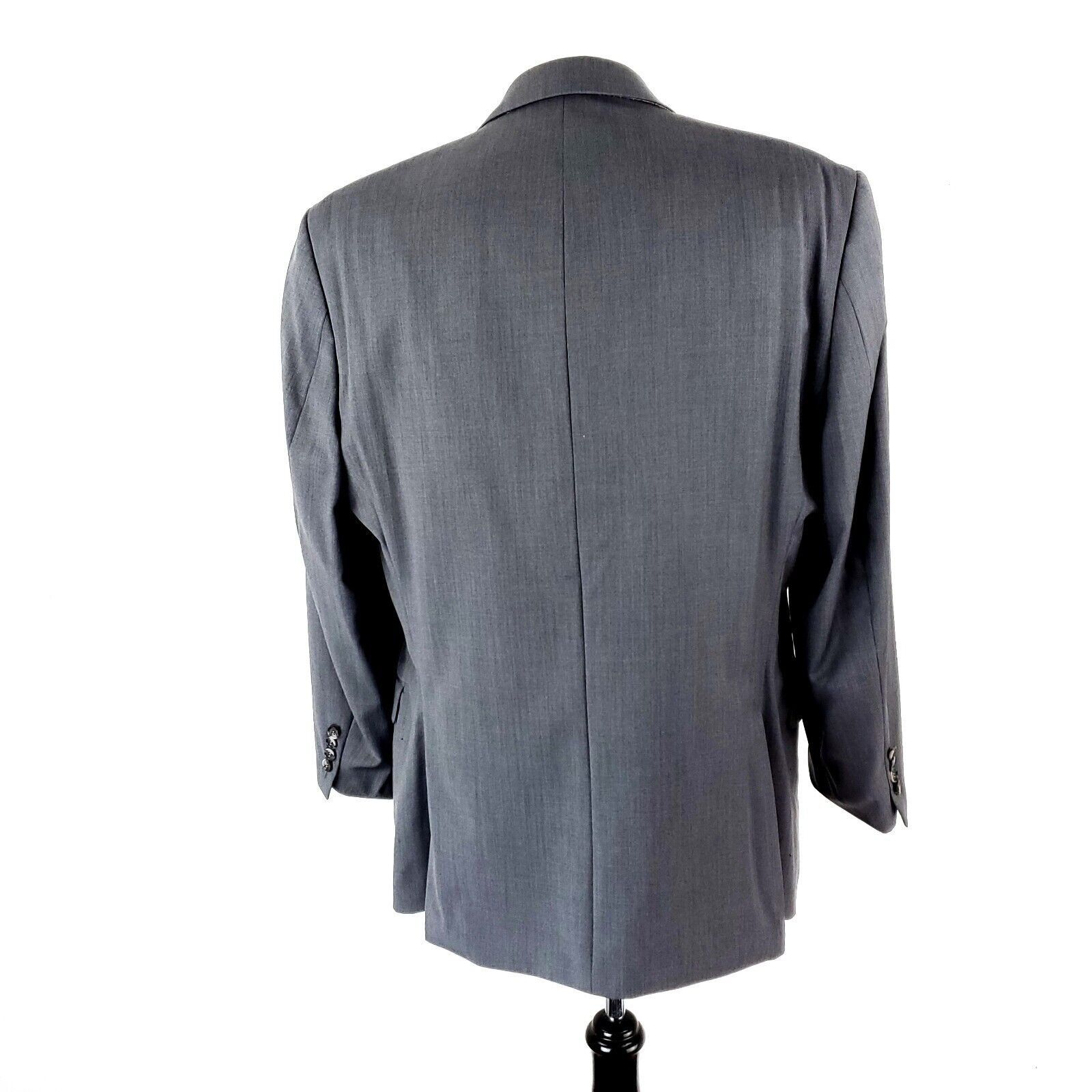Calvin Klein Calvin Klein Wool 2 Button Blazer 42R Gray Peak Lapel Suit J Size 42R - 5 Thumbnail