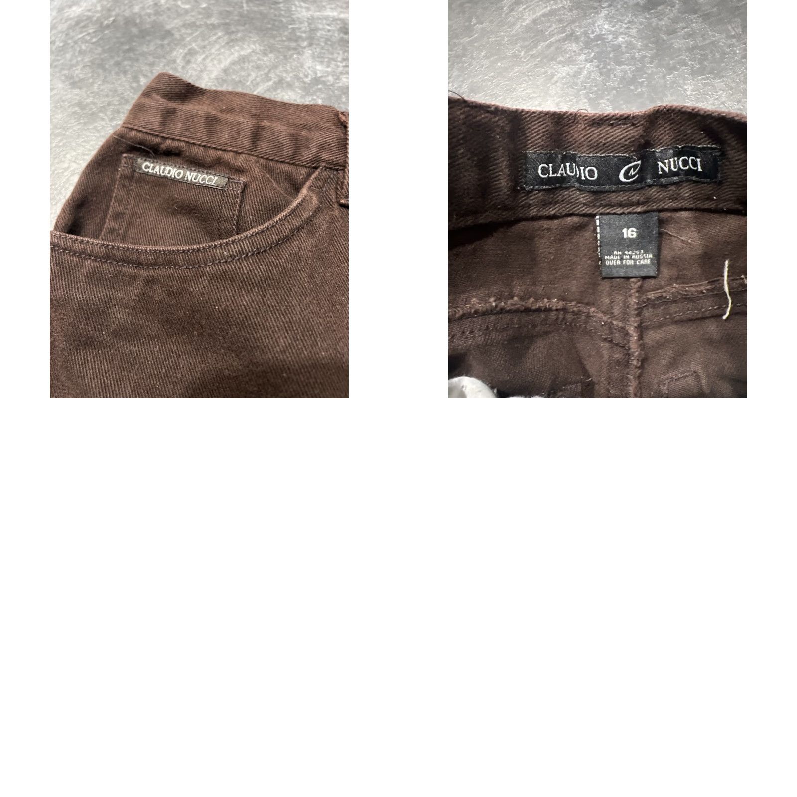 Denime Claudio Nucci Men Classic Straight Jeans Brown Denim 28x28 Regular Mid Rise 5 Pocket Mexico Size US 38 / EU 54 - 8 Thumbnail