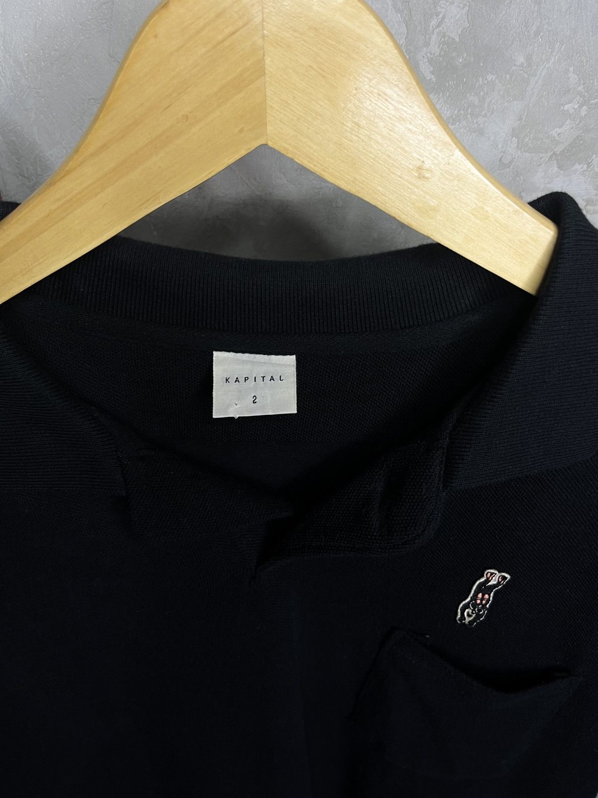Kapital Kapital Inc Ski Embroidery Logo Black Polo Shirt Size US M / EU 48-50 / 2 - 5 Thumbnail