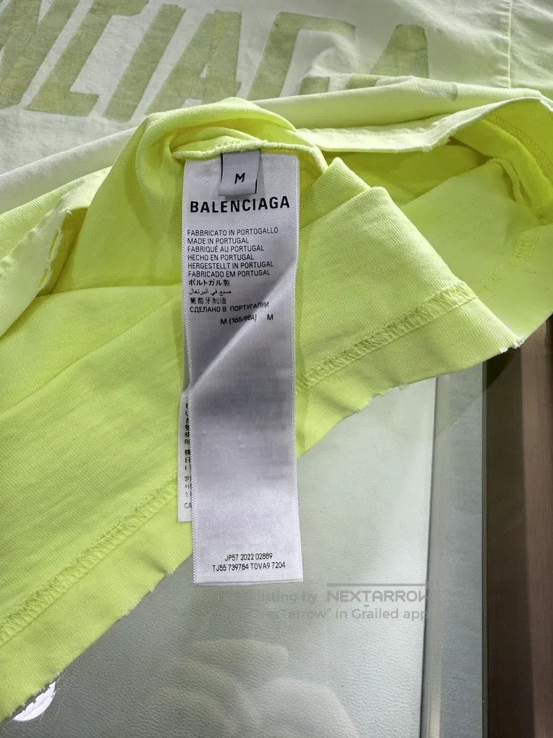 Balenciaga Balenciaga Neon Tape Logo Short Sleeve Size US M / EU 48-50 / 2 - 4 Thumbnail