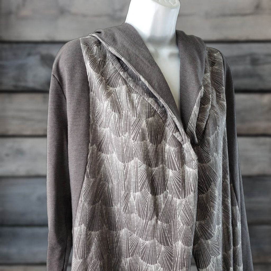 Prana Prana Womens Graceful Wrap Cardigan Sz Small Gray Hooded Open Front Sweater Cardigan Womens Small Gray Hooded Size S / US 4 / IT 40 - 1 Thumbnail