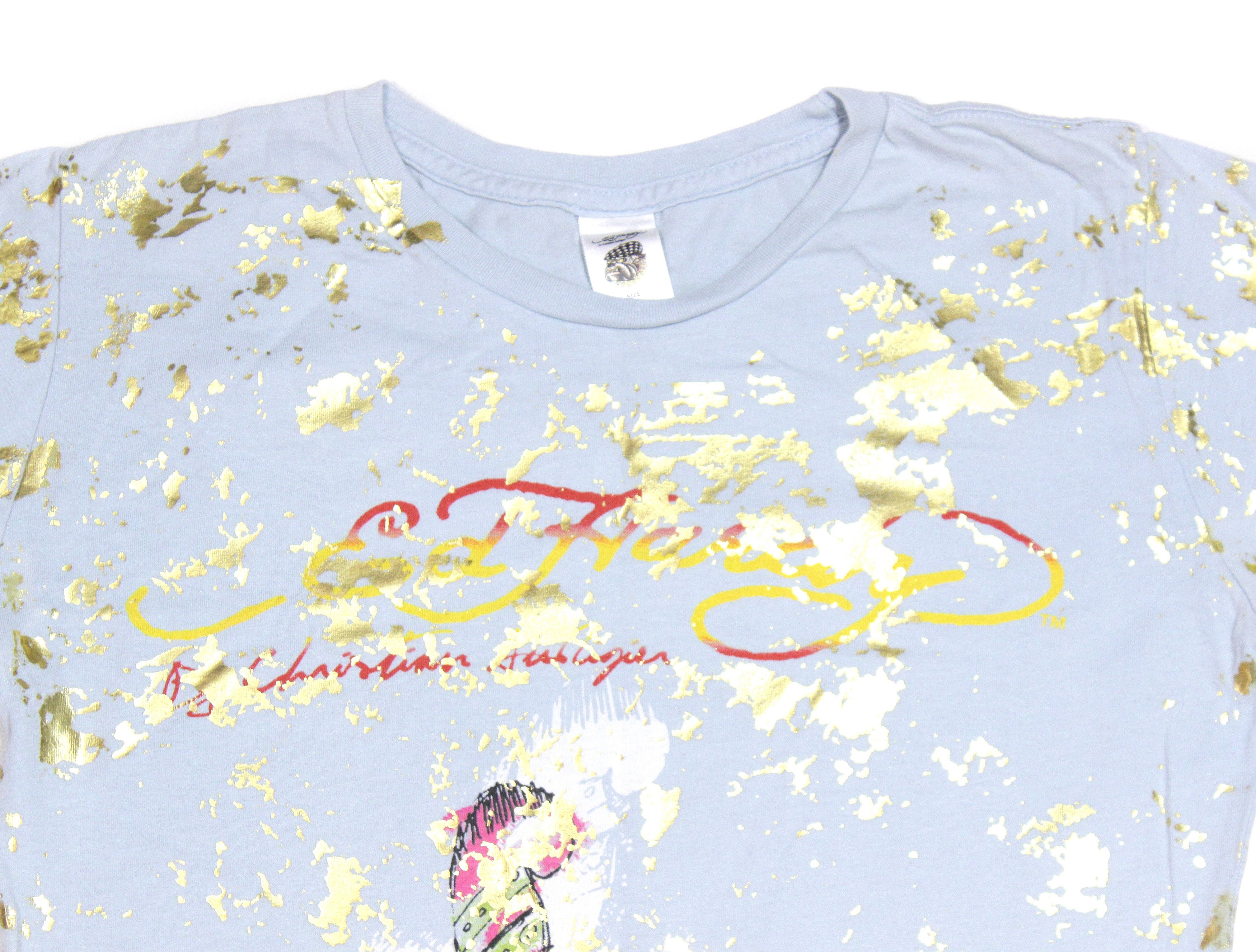 Christian Audigier 00S Skull Big Logo T-Shirt Vintage Made in USA Size L / US 10 / IT 46 - 4 Thumbnail