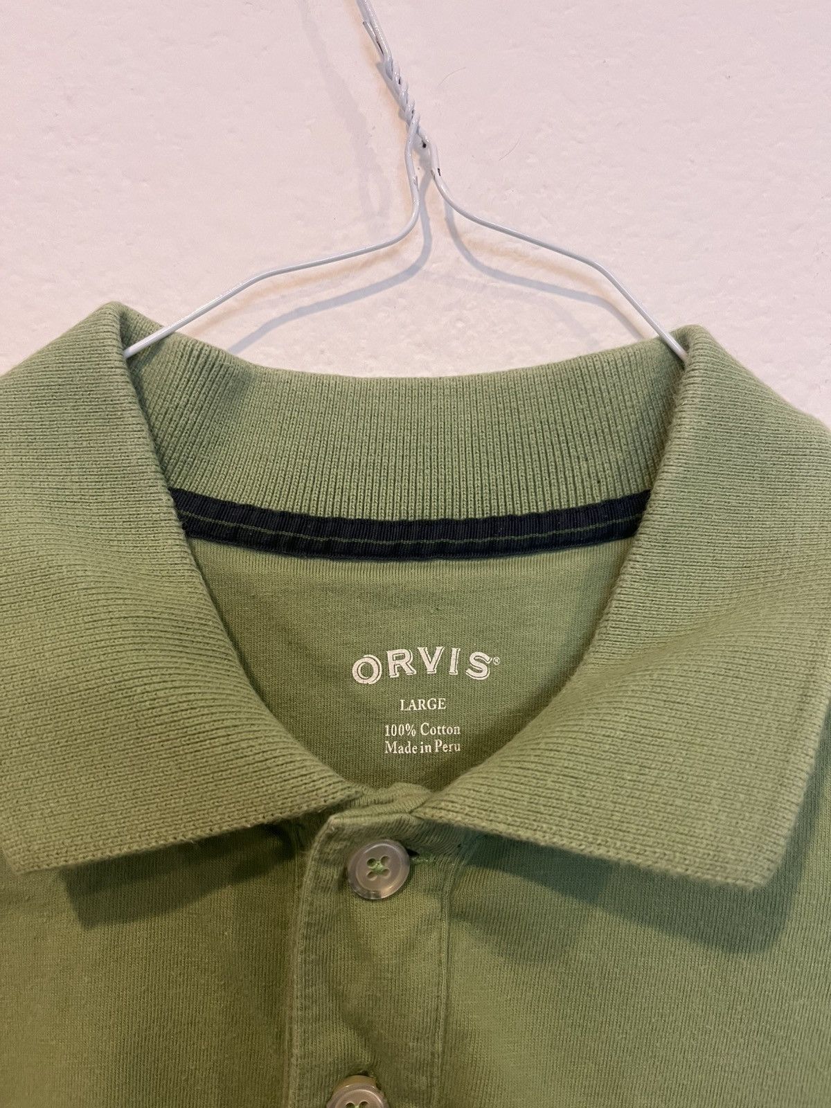 Orvis ORVIS Men’s Light Green Cotton Polo Shirt Size US L / EU 52-54 / 3 - 2 Thumbnail
