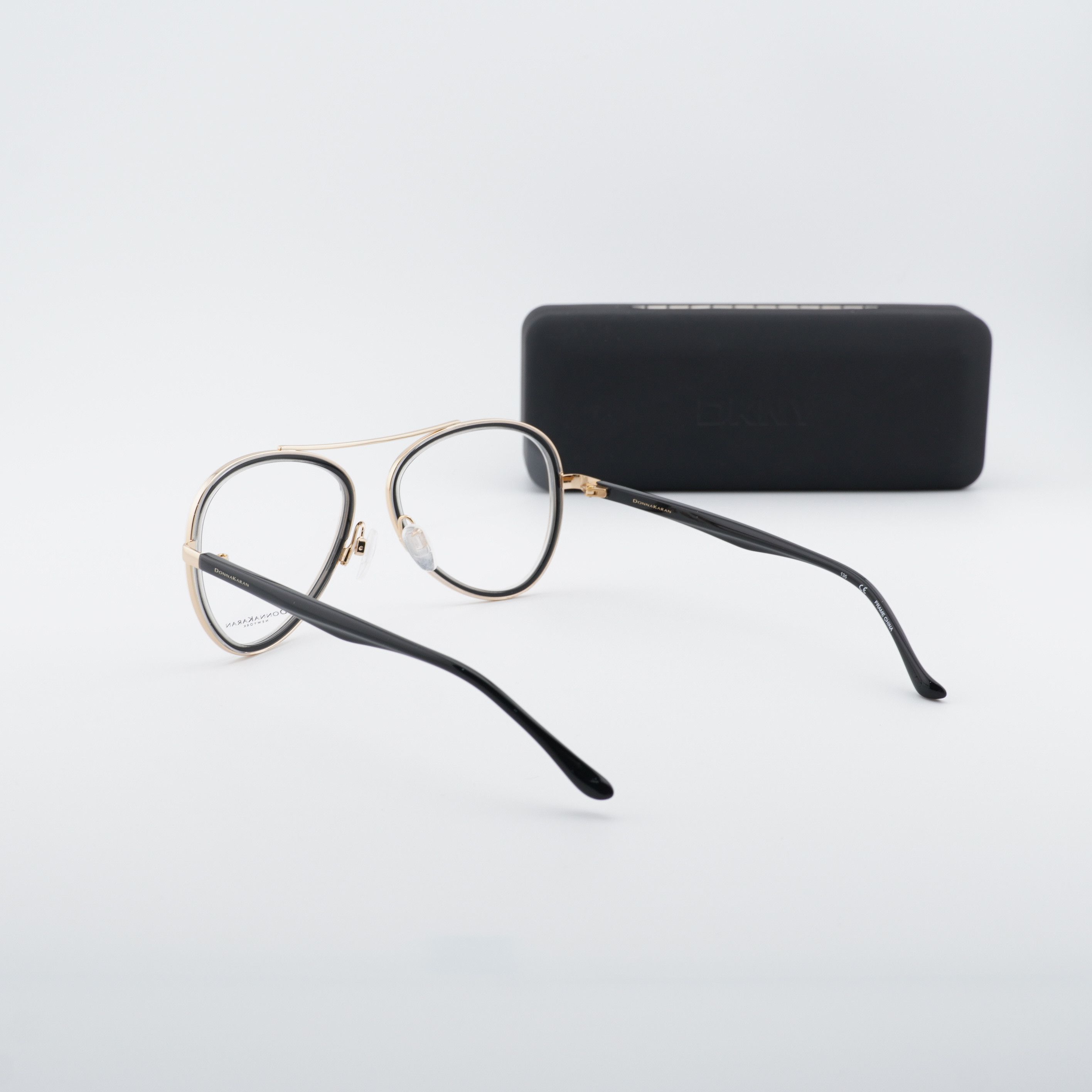 Donna Karan Donna Karan DO5006 002 Eyeglasses - Black/Gold 54mm Aviator Size ONE SIZE - 9 Thumbnail